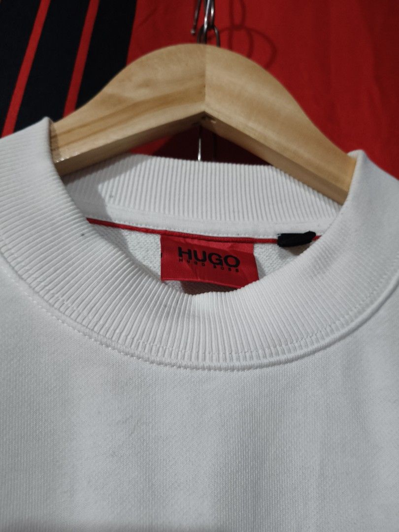 Hugo Sweatshirt (Category: Coats, Jackets and Outerwear) located in Naga. Submitted by tnlselection (Listing ID 1420772728, Image 3). Description: Hugo Sweatshirt Size | L Dimes | w21.5"xl25.5" Color rate 9/10 Price + sf MOP | Gcash MOD | J&T Express NO COD!! 📍Naga City, Bicol 4400.