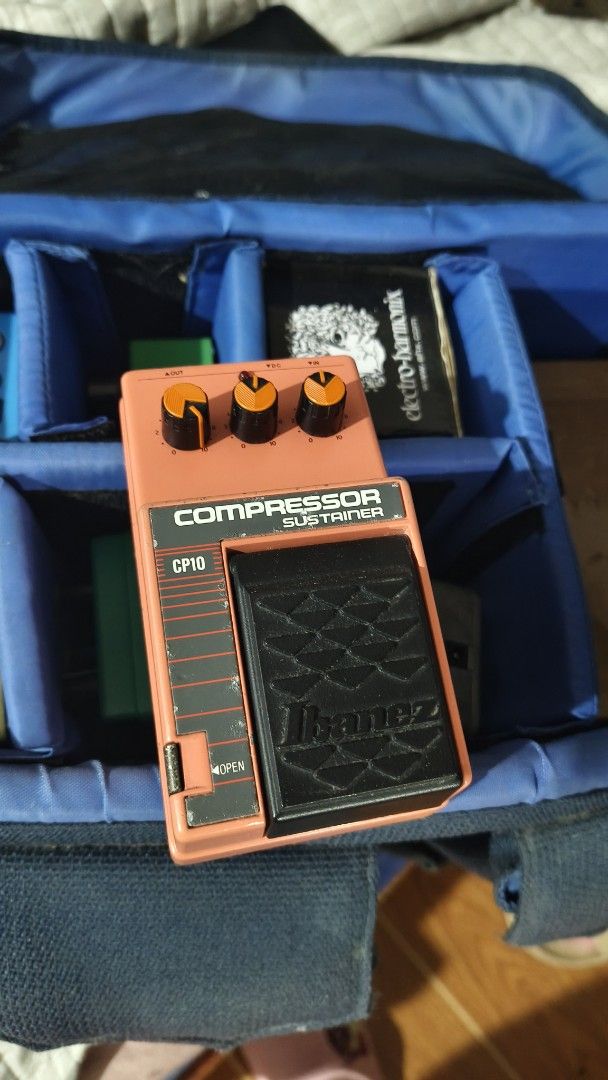 Ibanez CP10 Compressor Sustainer Pedal | guitar pedal (Category: Musical Instruments) located in Iloilo. Submitted by jenfayaaa (Listing ID 1420747639, Image 1). Description: - Ibanez CP-10 Compressor Sustainer pedal - Black foot switch - Orange body - Three control knobs Known to collectors some such as Josh Scott from JSH pedals have called these some of the best pedals to ever be created, extremely rare in the Philippines. Well kept, in excell