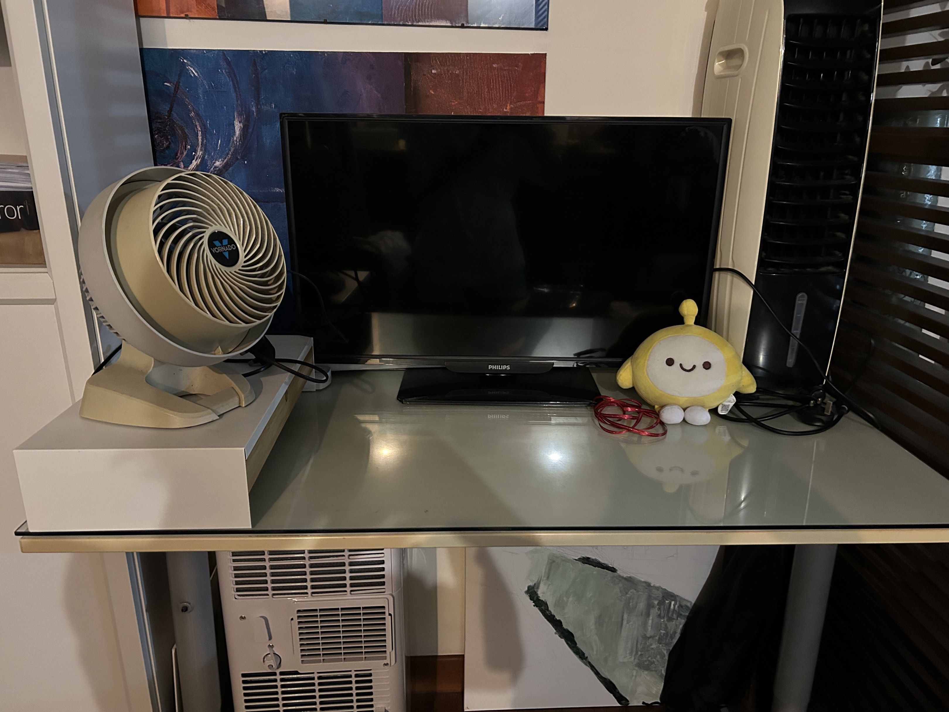 IKEA STUDY TABLE / COMPUTER TABLE (Category: Tables & Sets) located in Singapore. Submitted by yinhdraws (Listing ID 1420910353, Image 2). Description: hello! selling a computer/study table in near perfect condition, comes with custom-made glass topper. dimensions (cm): 120Lx60Wx80H selling for $30. pls dm if int or if youd like more photos of certain parts, thanku!.