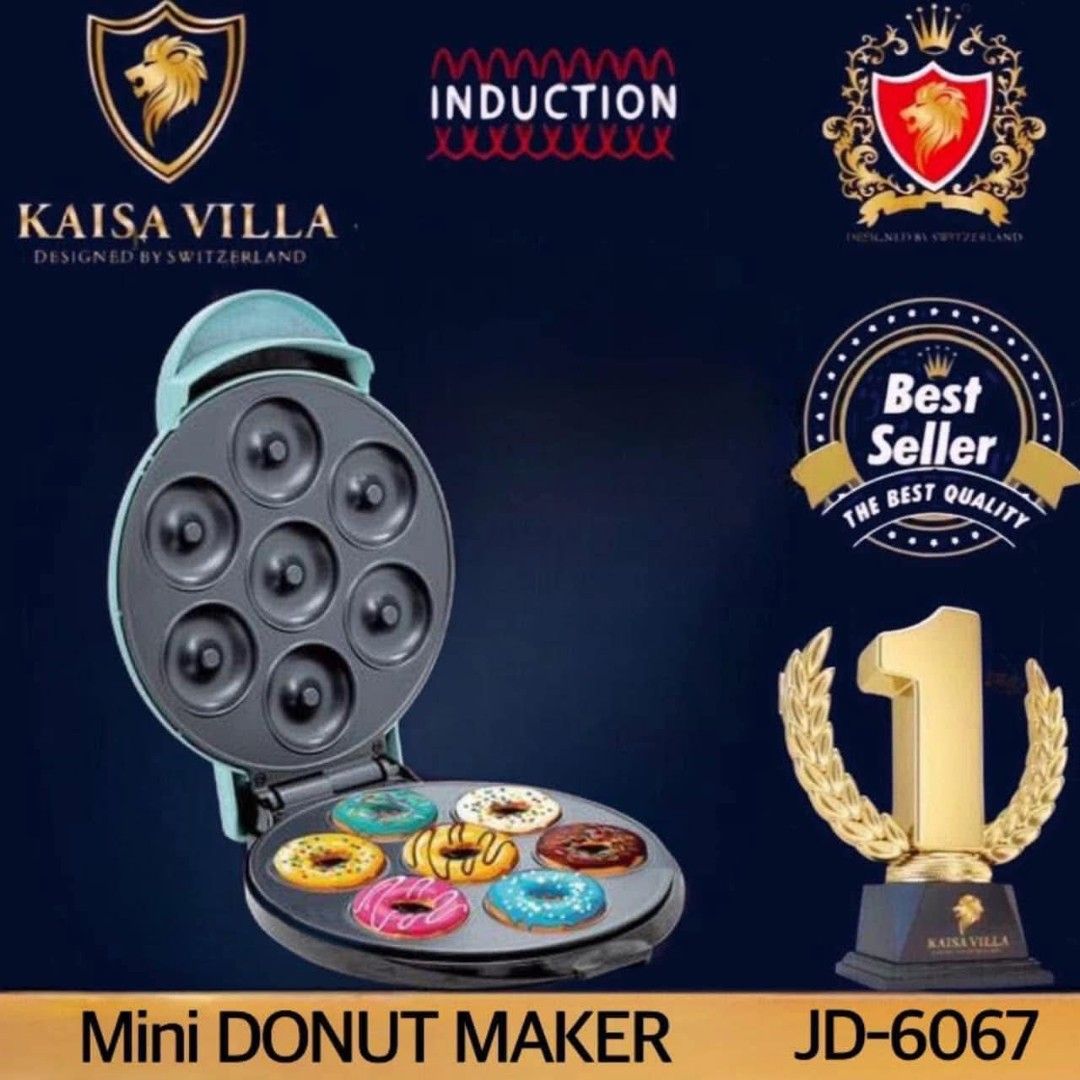 Kaisa Villa Mini Donut Maker JD-6067/6068 (Category: Other Kitchenware & Tableware) located in Manila. Submitted by haideee (Listing ID 1420844306, Image 2). Description: Make delicious mini donuts at home with this Kaisa Villa Mini Donut Maker. It features an induction heating system and is designed in Switzerland. The model numbers are JD-6067 and JD-6068. It is a best-selling product, perfect for making a variety of colorful and tasty treats. 