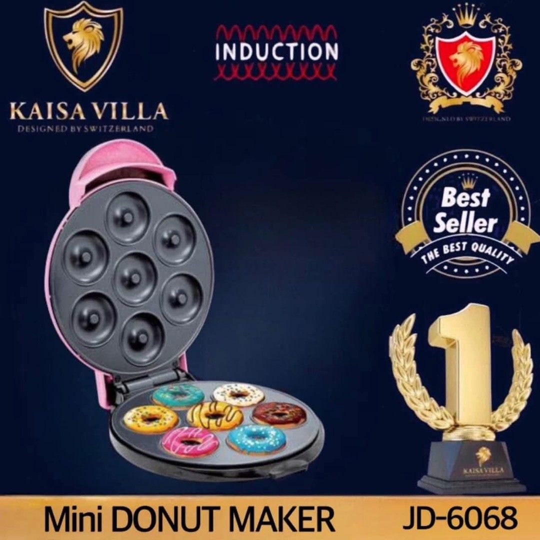 Kaisa Villa Mini Donut Maker JD-6067/6068 (Category: Other Kitchenware & Tableware) located in Manila. Submitted by haideee (Listing ID 1420844306, Image 1). Description: Make delicious mini donuts at home with this Kaisa Villa Mini Donut Maker. It features an induction heating system and is designed in Switzerland. The model numbers are JD-6067 and JD-6068. It is a best-selling product, perfect for making a variety of colorful and tasty treats. 