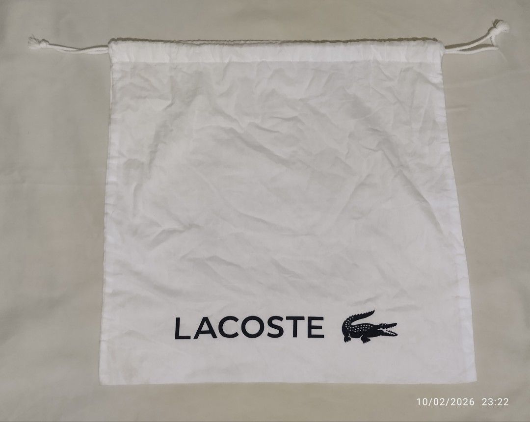 LACOSTE DUST BAG (Category: Luxury Accessories) located in Bacolod City. Submitted by hyoohxzx (Listing ID 1420937135, Image 1). Description: LACOSTE DUST BAG LIKE NEW.