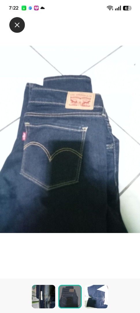 Levi's 711 Skinny Jeans (Category: Jeans) located in Caloocan City. Submitted by nobleflower_4c42cc (Listing ID 1420935241, Image 1). Description: - Levi's 711 skinny jeans - Dark wash - Classic Levi's red tab and back pocket design - tag visible - Durable denim - Perfect for everyday wear - Versatile addition to your wardrobe.