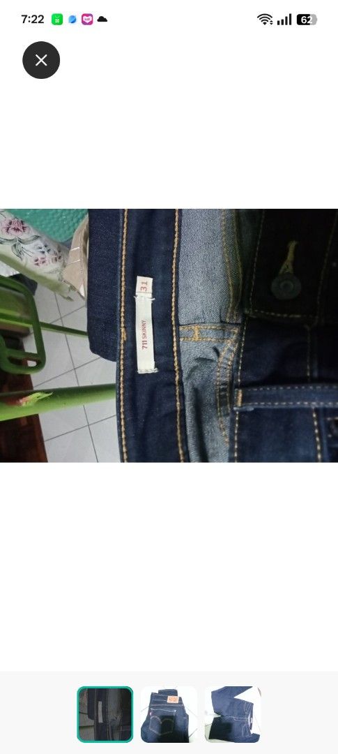 Levi's 711 Skinny Jeans (Category: Jeans) located in Caloocan City. Submitted by nobleflower_4c42cc (Listing ID 1420935241, Image 2). Description: - Levi's 711 skinny jeans - Dark wash - Classic Levi's red tab and back pocket design - tag visible - Durable denim - Perfect for everyday wear - Versatile addition to your wardrobe.