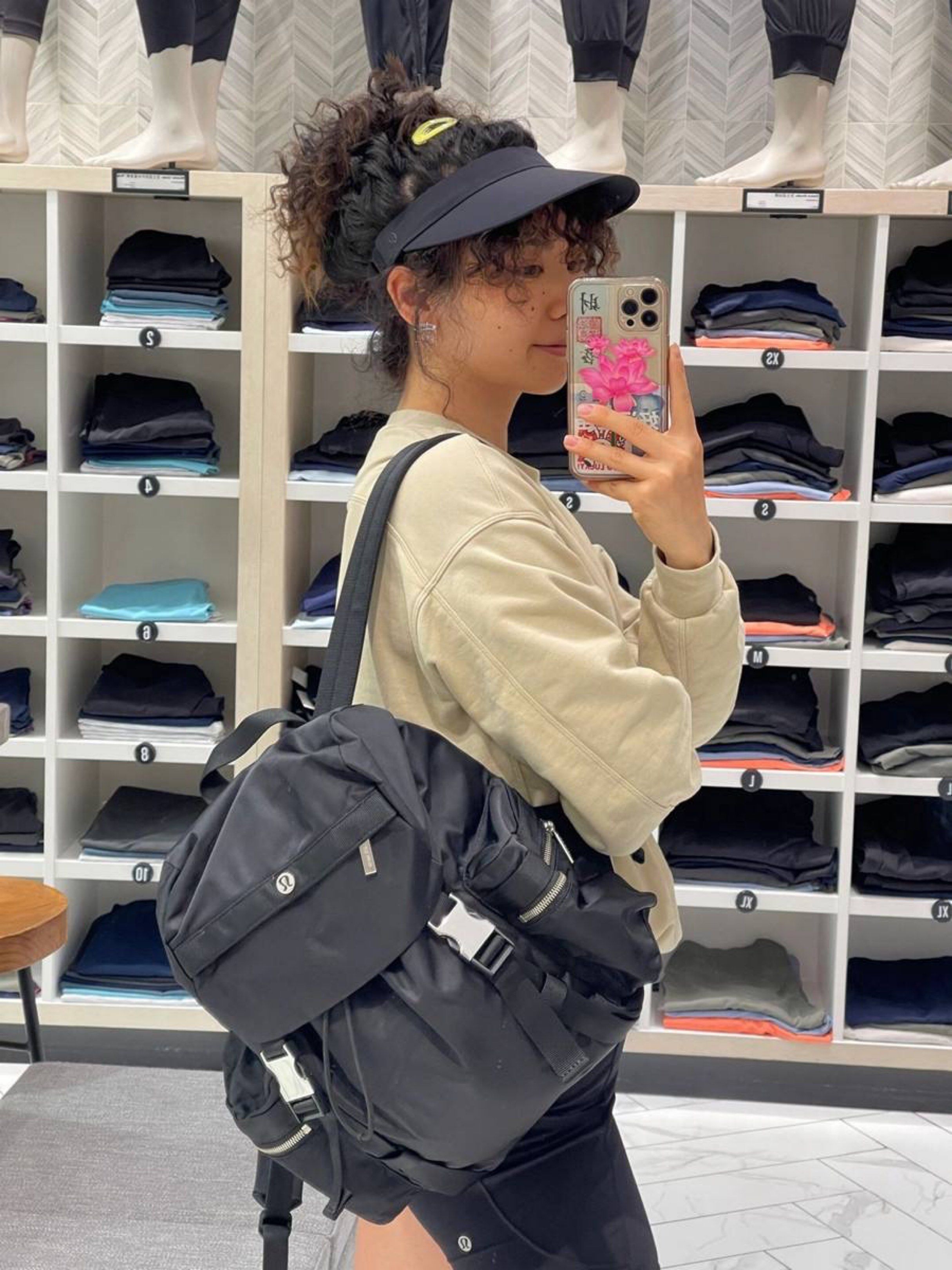 Lululemon Wunderlust Backpack 14L (Category: Backpacks) located in Muntinlupa City. Submitted by thebeautymakeup (Listing ID 1420779321, Image 3). Description: - Lululemon Wunderlust Backpack 14L - Features multiple zippered pockets, adjustable straps, and a top flap with buckle closures. - Includes the Lululemon logo on the front. - The backpack has a sleek, minimalist design. - Available in black, khaki, army green - Original Price in website $