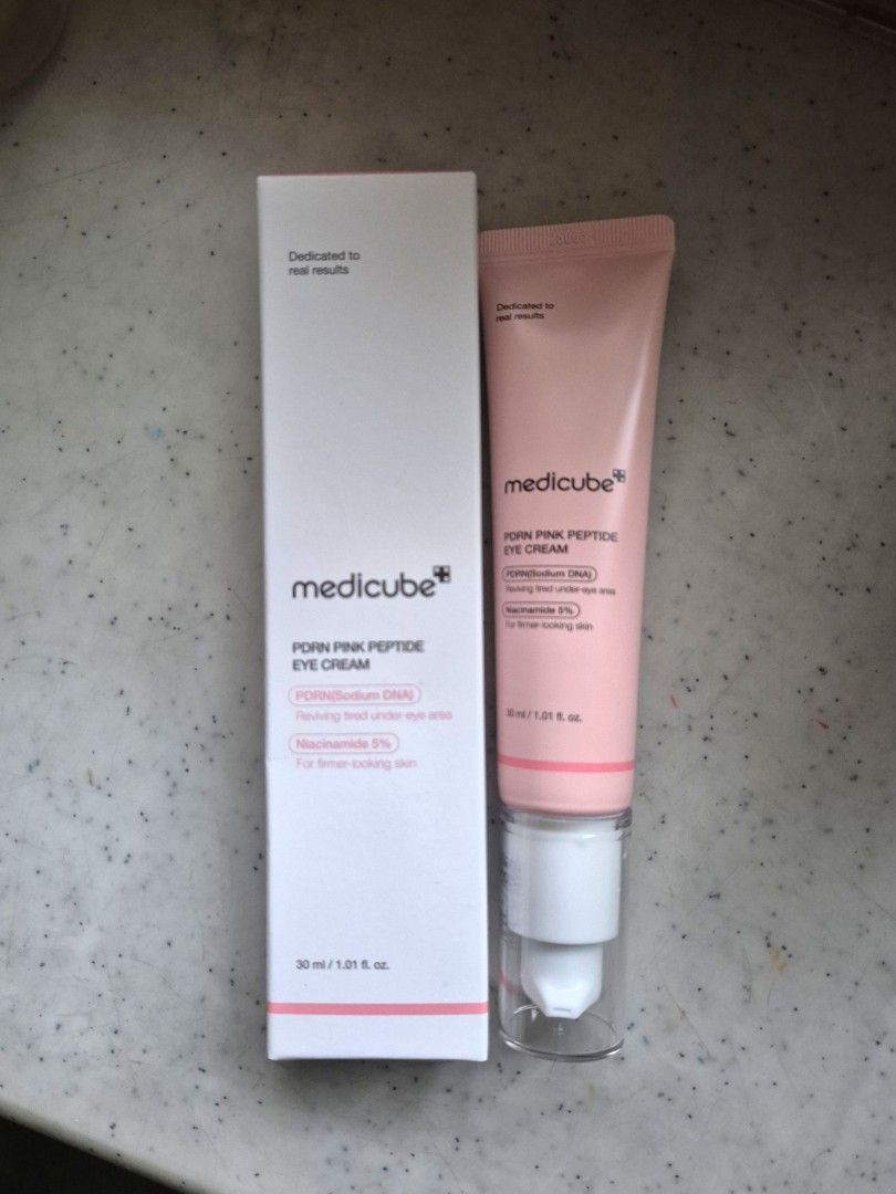MEDICUBE PDRN pink peptide eye cream, Beauty & Personal Care, Face ...