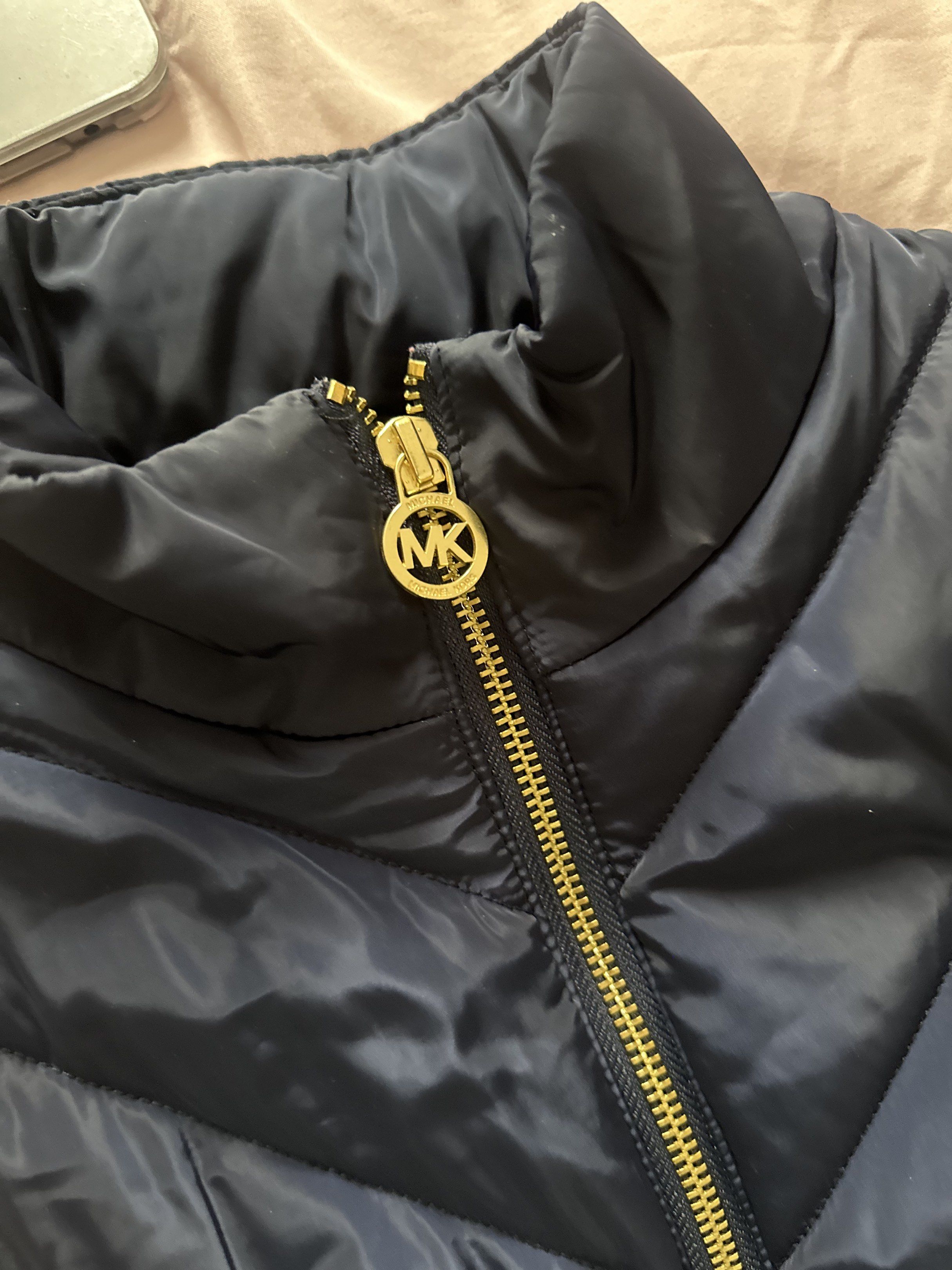 Michael Kors Navy Blue Puffer Vest (Category: Coats, Jackets and Outerwear) located in Cainta. Submitted by laazzz (Listing ID 1420760715, Image 2). Description: Bought it in US last January 2026..