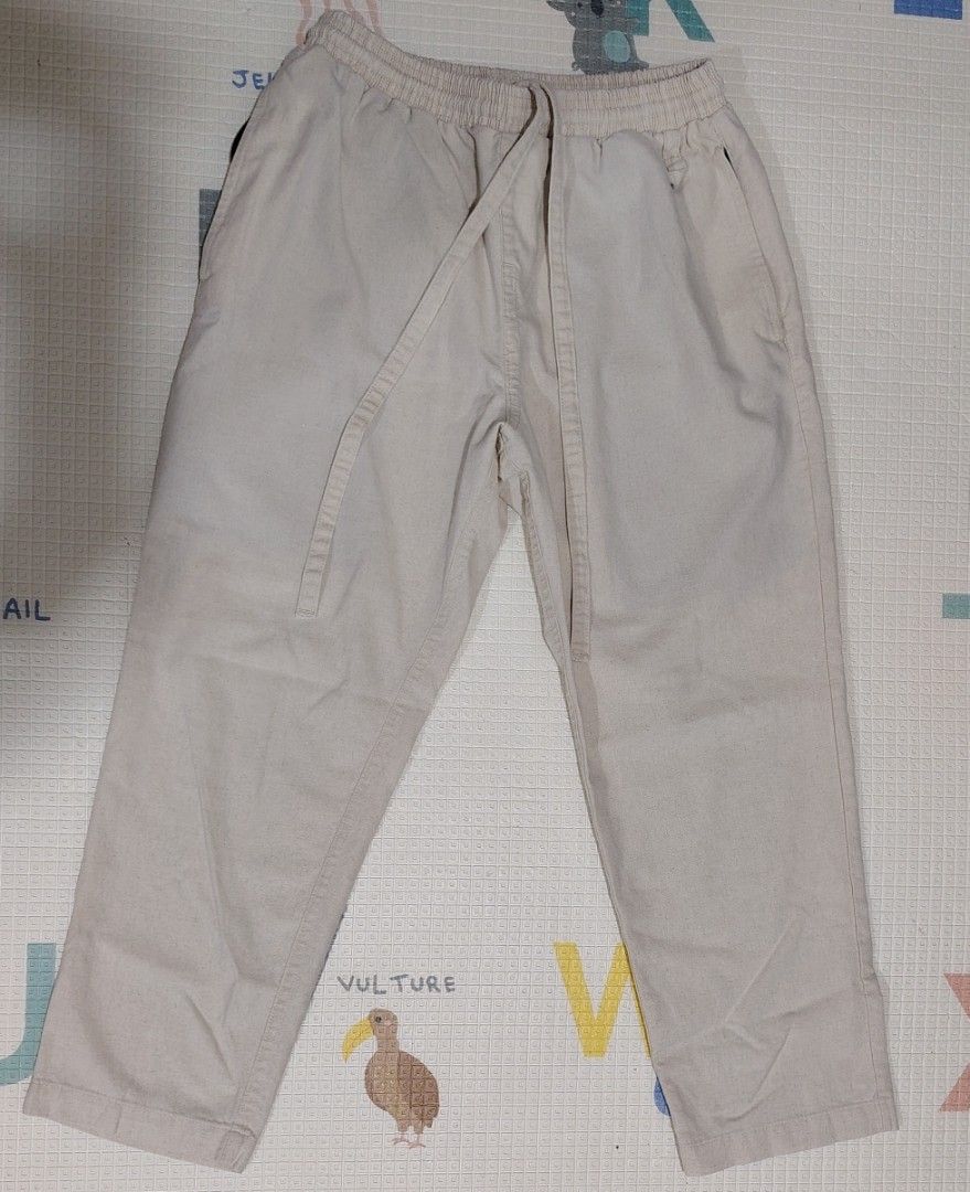 MN+LA Linen Lounge Pants V2 - Oat - Small (Category: Trousers) located in Makati City. Submitted by jayclutter0976004 (Listing ID 1420801448, Image 1). Description: - MN+LA Linen Lounge Pants V2 - Color: Oat (Light Beige) - Size: Small - Features: - Elastic waistband with drawstring - Two front pockets - Two back pockets - Brand logo visible on the back..
