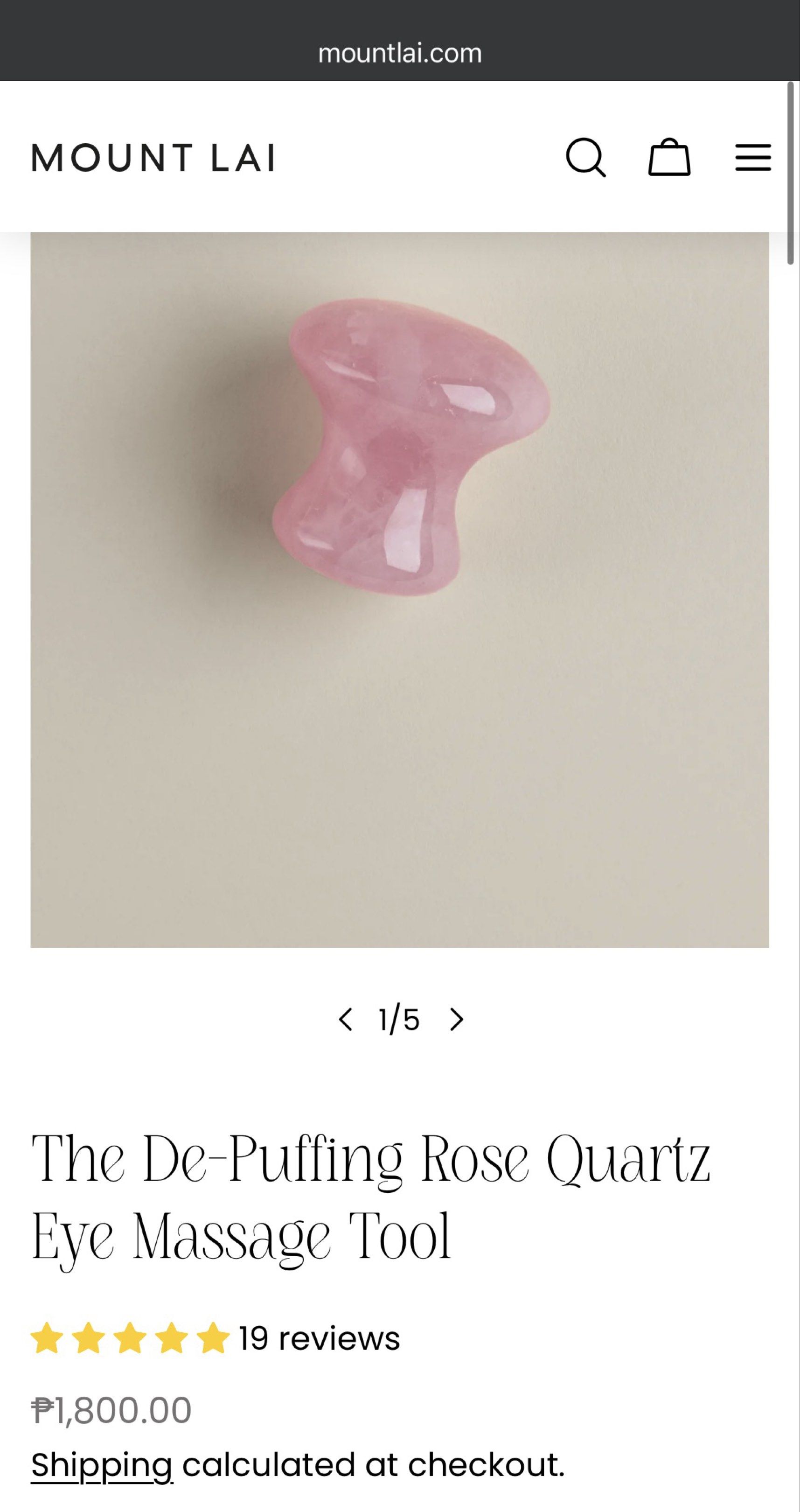 Mount Lai The Rose Quartz Eye Massage Tool (Category: Face Care) located in Paranaque City. Submitted by dalle_closet (Listing ID 1420775502, Image 2). Description: Say goodbye to under eye bags with our Jade Eye Massage Tool, a soothing addition to your daily self-care ritual. Crafted from authentic jade, this tool harnesses balancing and cooling properties from the stone of eternal youth. Designed for the delicate skin around your eyes, it help