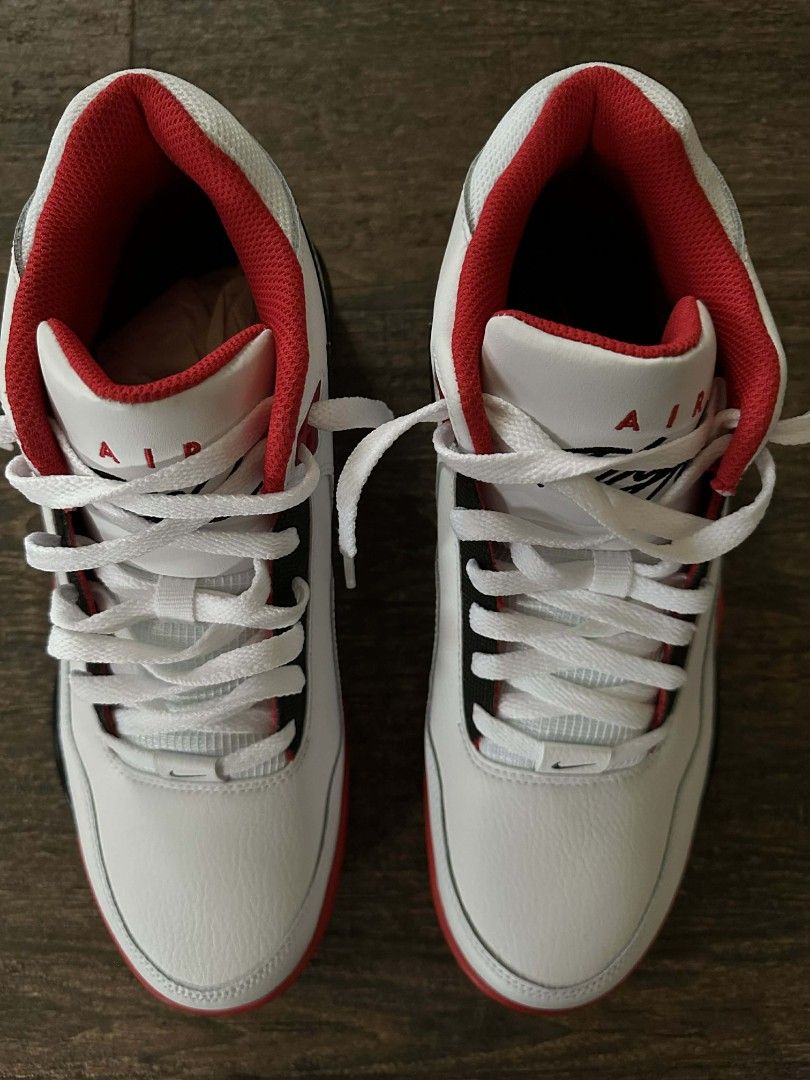 Nike Air Flight 89 White Red Sneakers (Category: Sneakers) located in Baguio. Submitted by miraclul7 (Listing ID 1420787849, Image 2). Description: - Brand New straight from USA - Nike Air Flight 89 - White and red colorway - US size 9.5 - Features Nike logo on heel - Red inner lining - Air Flight logo on tongue.