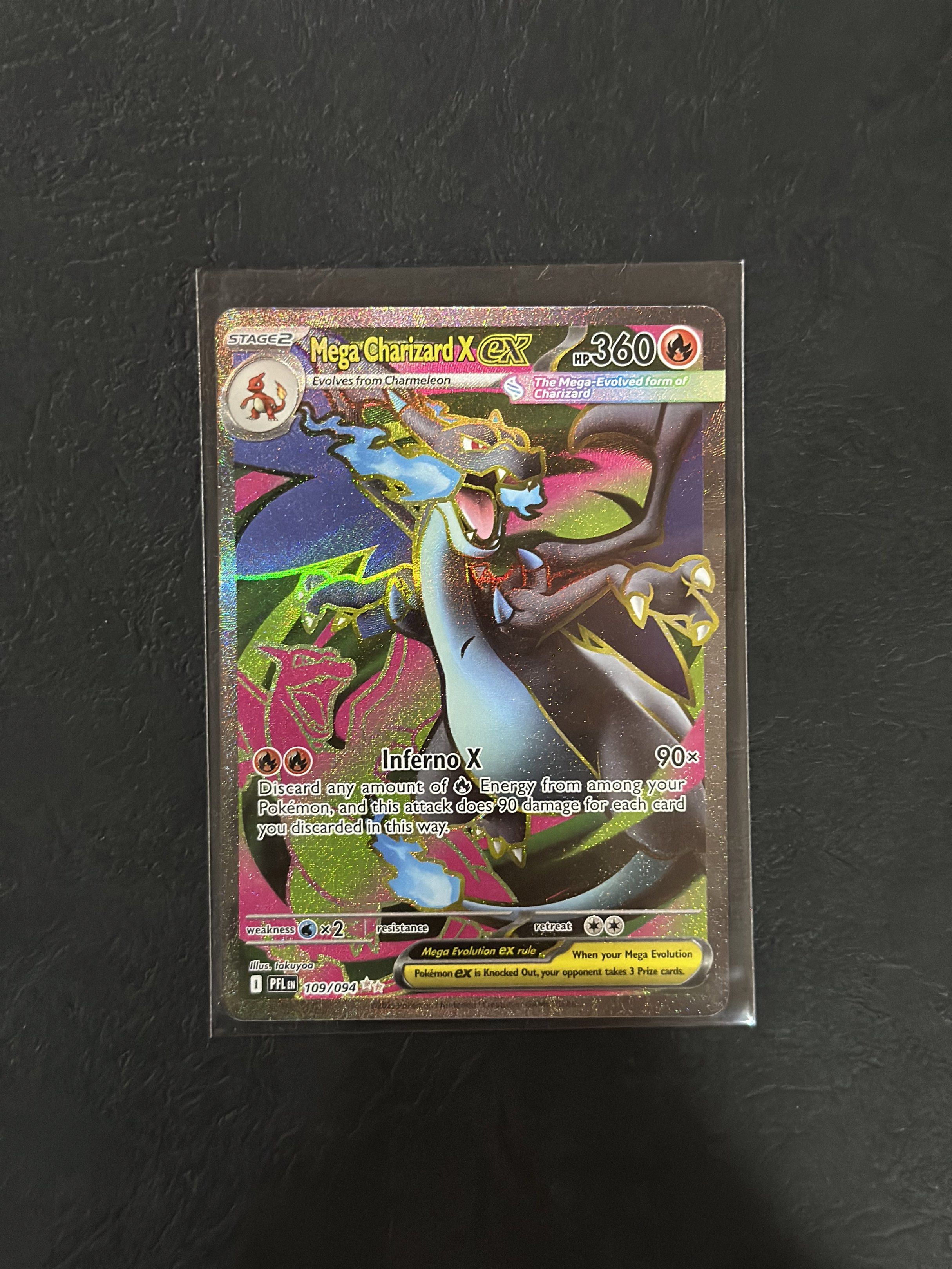 Pokemon Mega Charizard X EX 109/094 Phantasmal Flames (Category: Raw Singles) located in Muntinlupa City. Submitted by stark880 (Listing ID 1420806668, Image 1). Description: NM/M condition Freshly pulled and sleeved Prices may change w/o prior notice.
