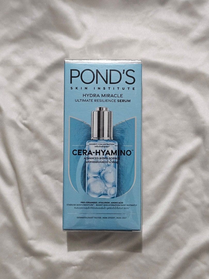 PONDS cera hyamino Serum (Category: Face Care) located in Pasig City. Submitted by pupcld (Listing ID 1420899369, Image 1). Description: brand new!! sealed rfs: too much skincare.