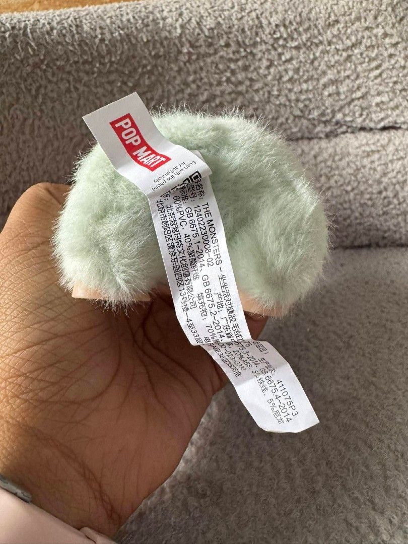 Popmart Labubu The Monsters Bunny Plush (Category: Plushies & Soft Toys) located in Caloocan City. Submitted by dyubella (Listing ID 1420751977, Image 3). Description: Popmart Labubu plush toy (Authentic) - From The Monsters series - Mint green fur suit - Includes the original tag - Soft and huggable plush - Perfect for collectors or gifts.