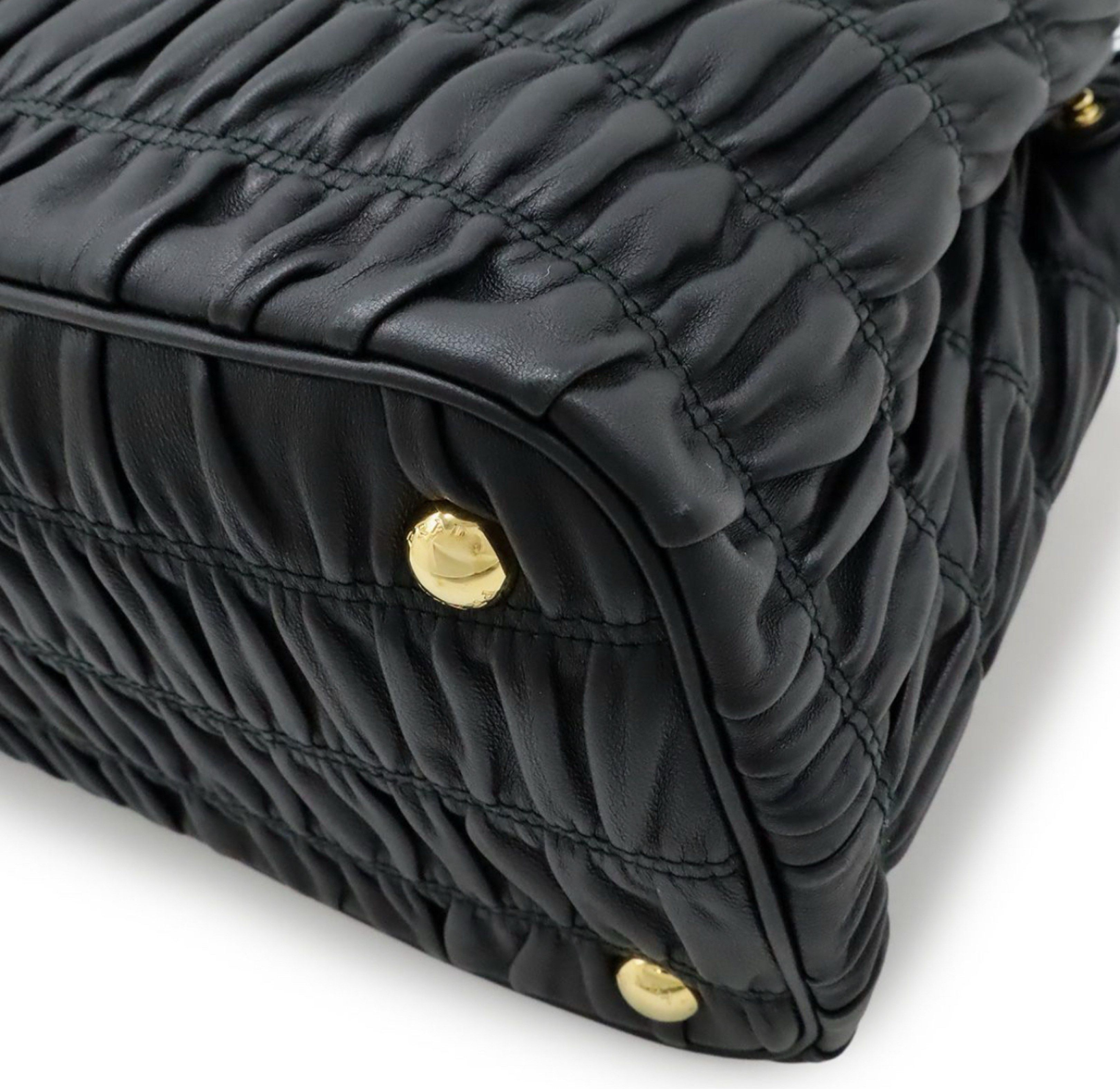 Prada Gauffre Leather Handbag Black GHW (Category: Luxury Bags & Wallets) located in Las Pinas. Submitted by daisuki_japan_luxury_by_reiko (Listing ID 1420809440, Image 3). Description: No strap included On hand Japan/In-store/Pre-Order We have weekly shipping schedule via pabitbit. But please expect delays as flights may be cancelled due to unforeseen circumstances. Please refrain from asking BIG discounts. Also please make it a habit to read th