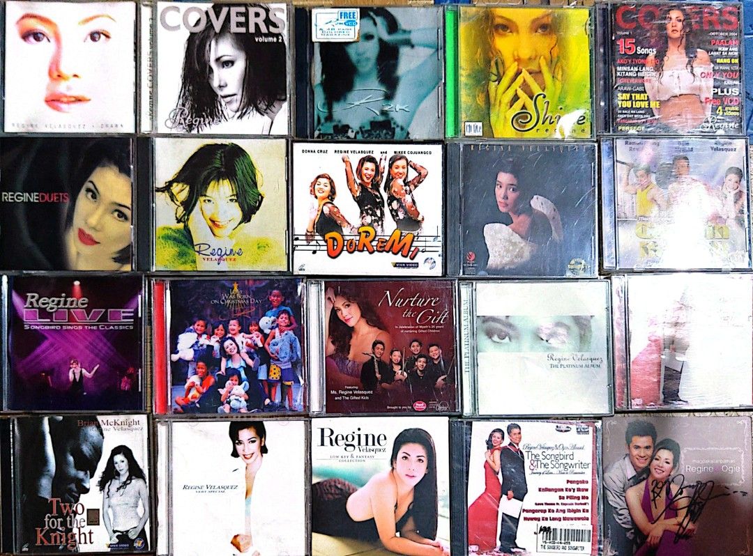 REGINE VELASQUEZ CDS (Category: CDs & DVDs) located in Makati City. Submitted by urdiscogsph (Listing ID 1420750767, Image 1). Description: PRICE STARTS 499 EACH UP.
