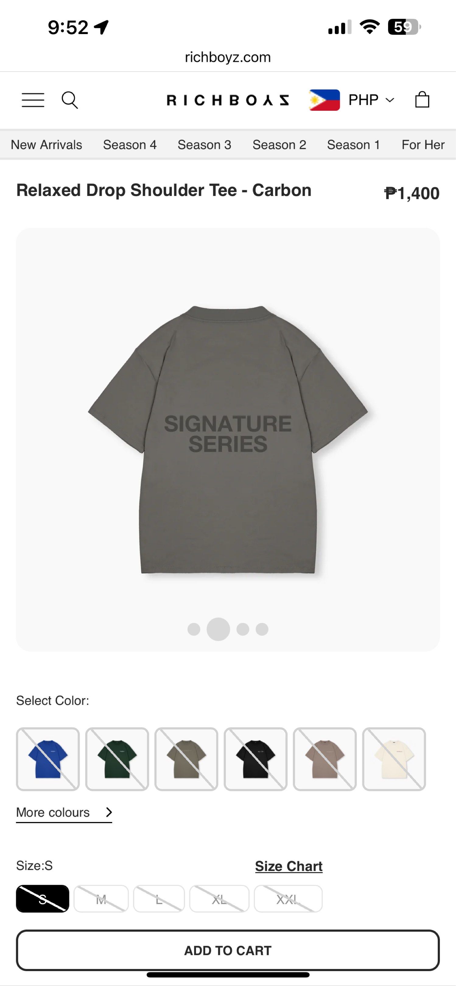 Richboiz Relaxed Drop Shoulder Tee - Carbon (Category: Tshirts & Polo Shirts ) located in Pasig City. Submitted by cleavy (Listing ID 1420760705, Image 2). Description: Richboiz Relaxed Drop Shoulder Tee - Carbon Small on tag Can pass bnew.