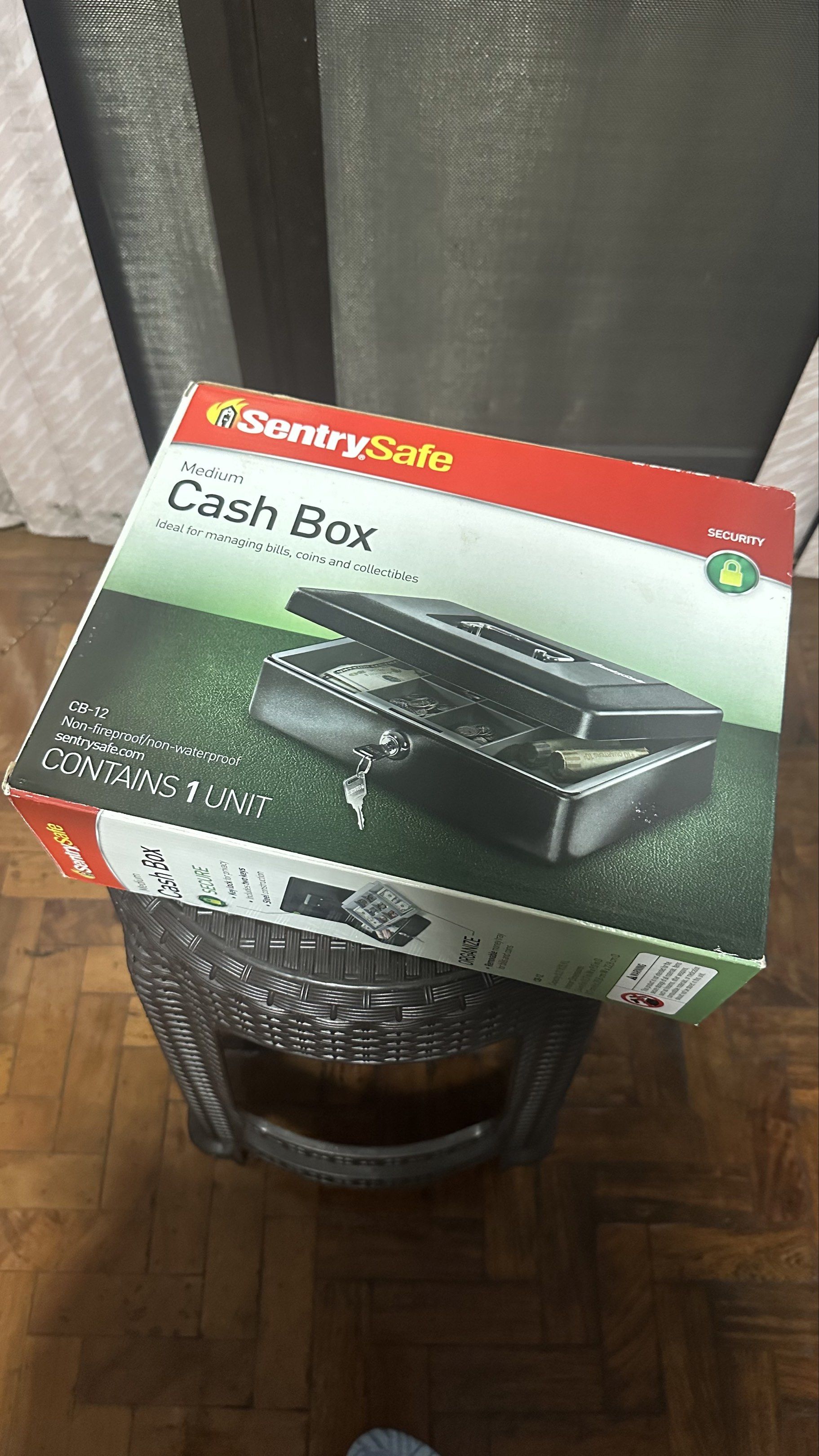 SentrySafe Medium Cash Box (Category: Safe) located in Manila. Submitted by jenix05 (Listing ID 1420854236, Image 3). Description: SentrySafe Medium Cash Box Brandnew Never been used Open box to check the item only Ideal for managing bills, coins, and collectibles The box is black and includes a key lock for security The original box and plastic is included.