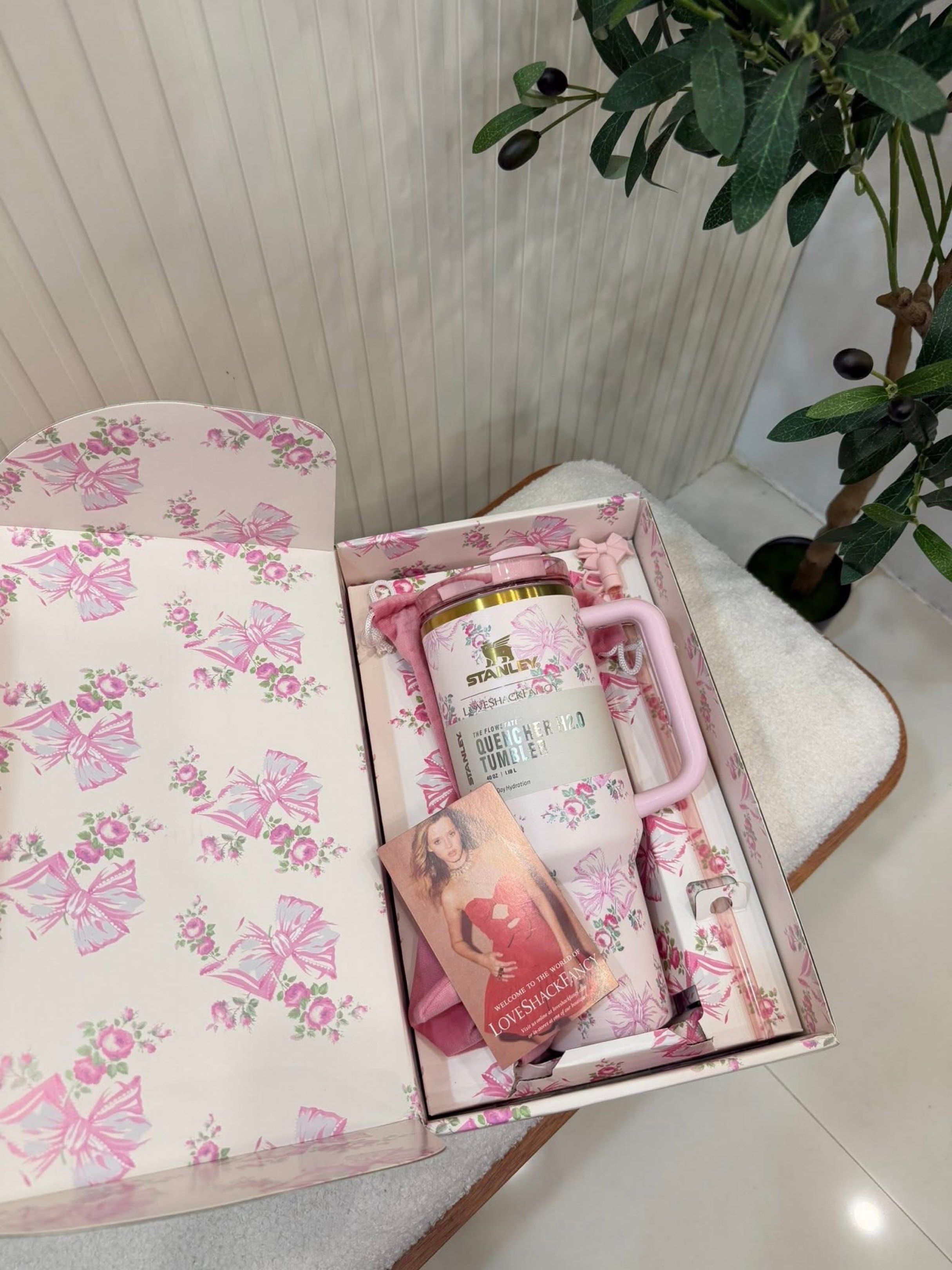 Stanley x Love Shack Fancy 40oz (Category: Water Bottles & Tumblers) located in Manila. Submitted by dahzzling (Listing ID 1420826174, Image 1). Description: — authentic stanley x loveshackfancy gift set 40oz — no to rush shipping! Location: Bulacan .