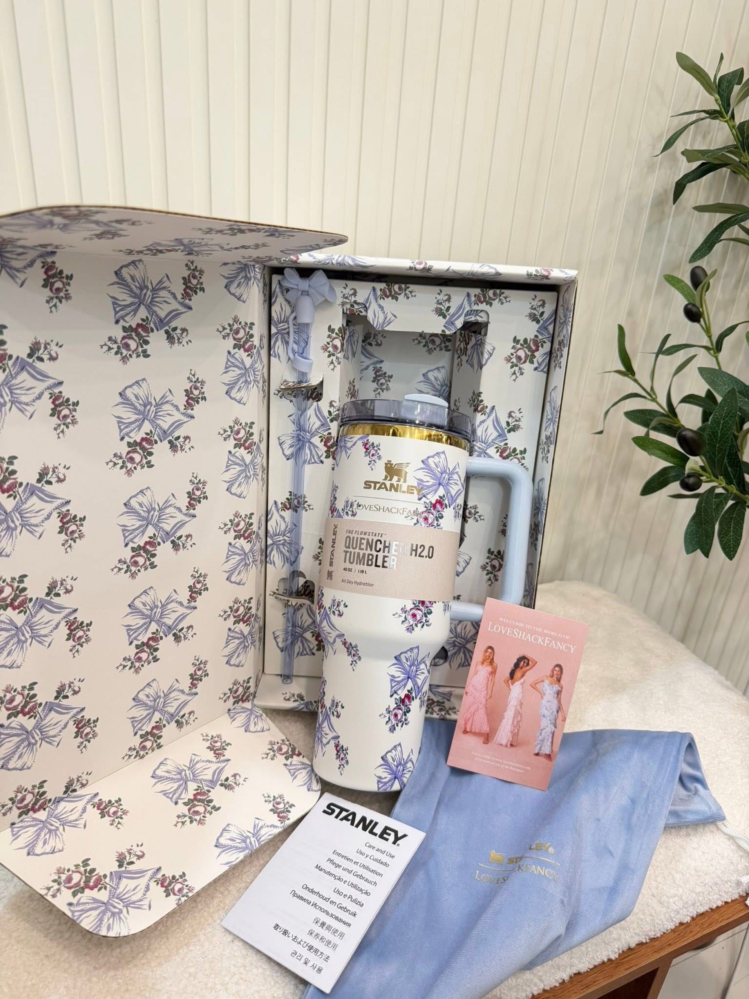 Stanley x Love Shack Fancy 40oz (Category: Water Bottles & Tumblers) located in Manila. Submitted by dahzzling (Listing ID 1420826174, Image 3). Description: — authentic stanley x loveshackfancy gift set 40oz — no to rush shipping! Location: Bulacan .