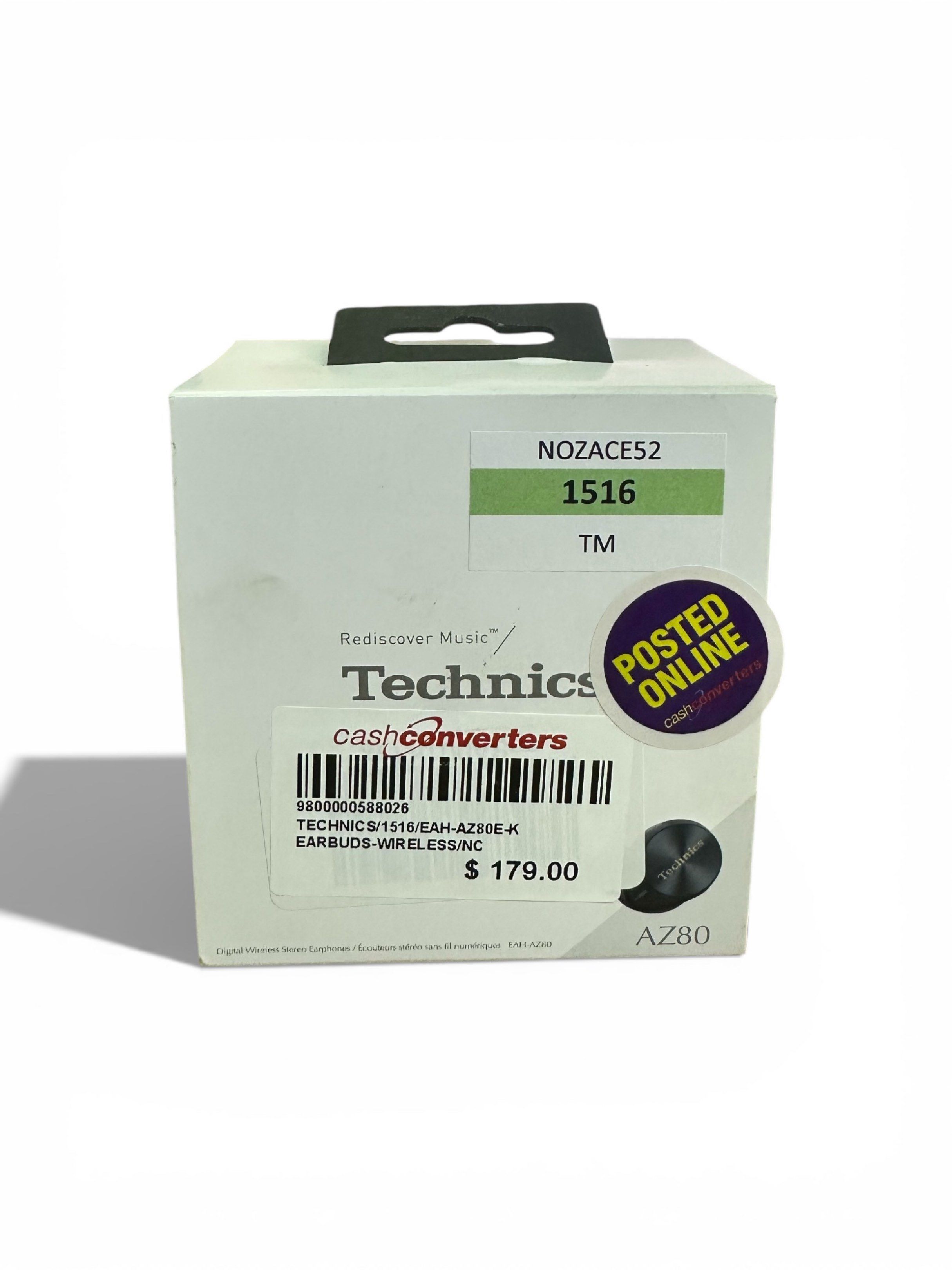 Technics EAH-AZ80E-K - Premium Hi-Fi True Wireless Earbuds with Noise Cancelling, Black color