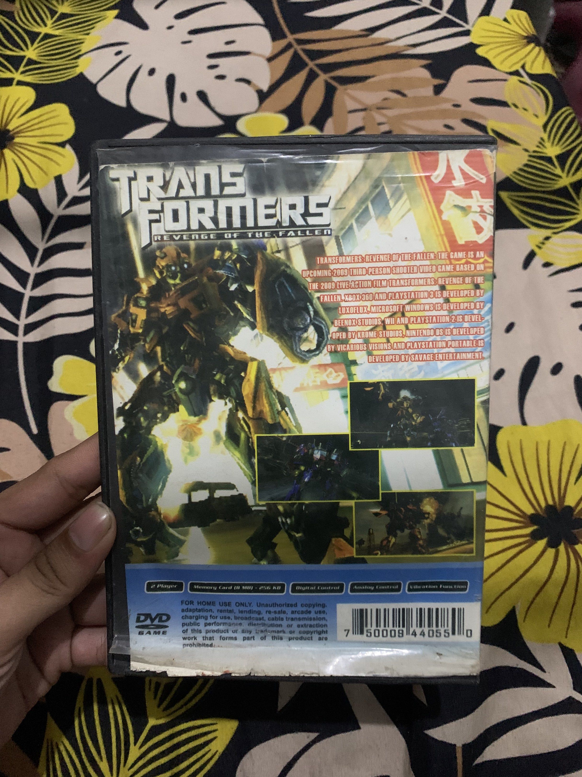 Transformers: Revenge of the Fallen - PS2 (Category: PlayStation) located in Manila. Submitted by declutteringog7 (Listing ID 1420843310, Image 2). Description: - Transformers: Revenge of the Fallen for PlayStation 2 - Includes game disc and case - Rated T for Teen - Case has some wear and tear - DVD game.