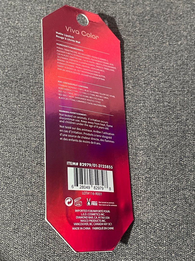 Viva Color Matte Lipstick Canada (Category: Makeup) located in Batangas. Submitted by zianneeeeeeee (Listing ID 1420840479, Image 2). Description: .