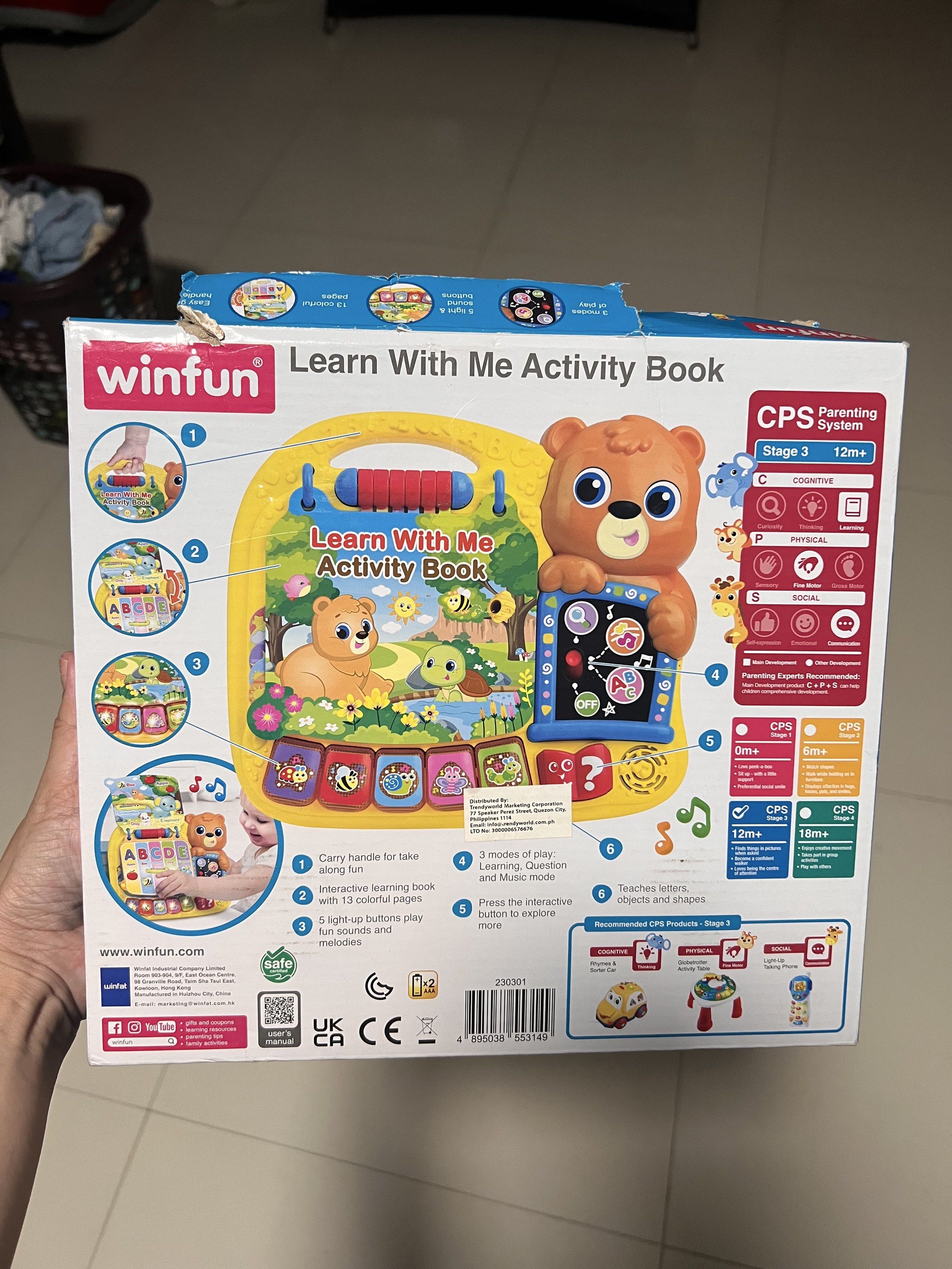 WinFun Learn With Me Activity Book (baby toy) (Category: Infant Playtime) located in Quezon City. Submitted by haneypd (Listing ID 1420893479, Image 2). Description: Photo as is.