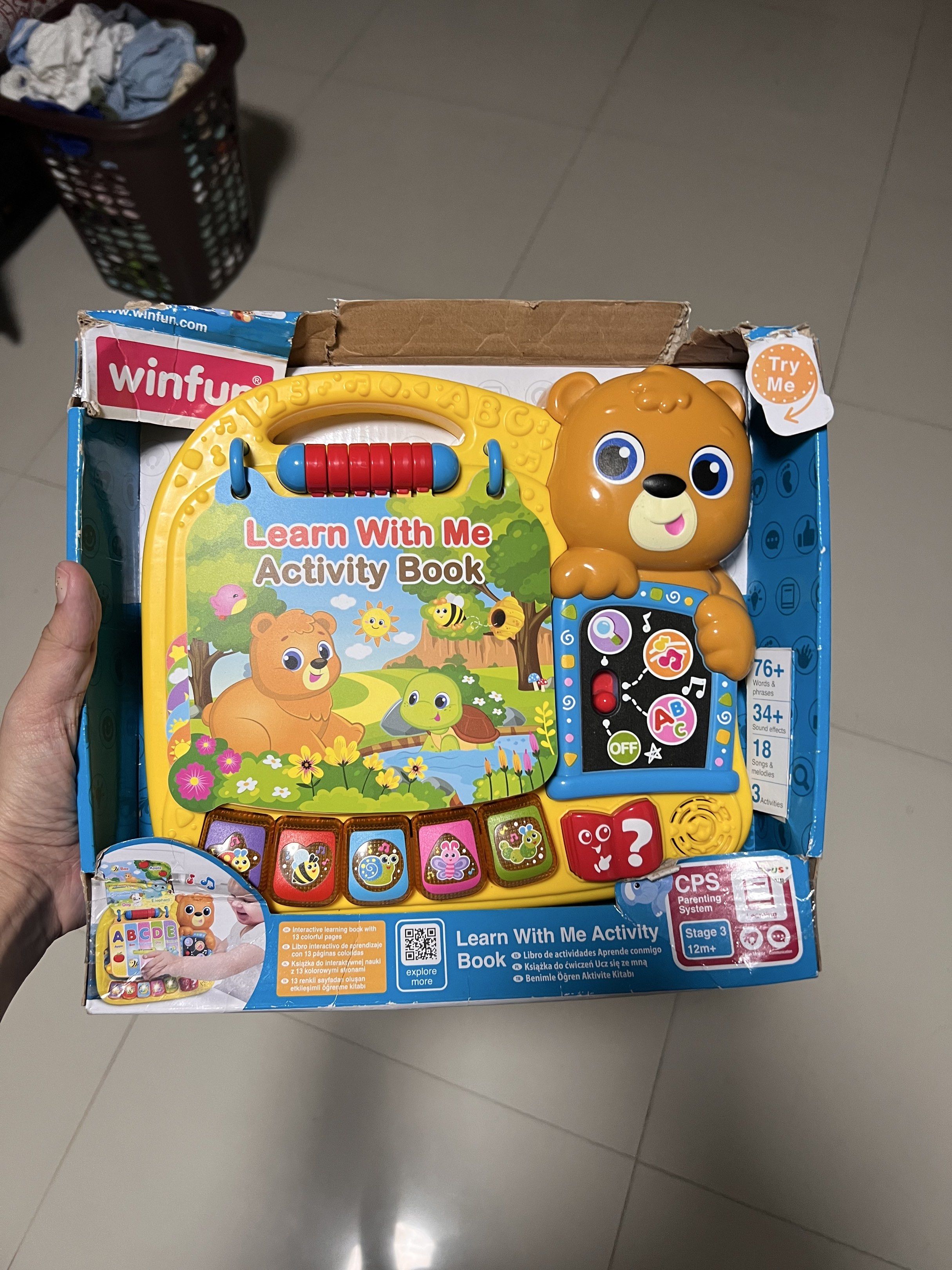WinFun Learn With Me Activity Book (baby toy) (Category: Infant Playtime) located in Quezon City. Submitted by haneypd (Listing ID 1420893479, Image 1). Description: Photo as is.