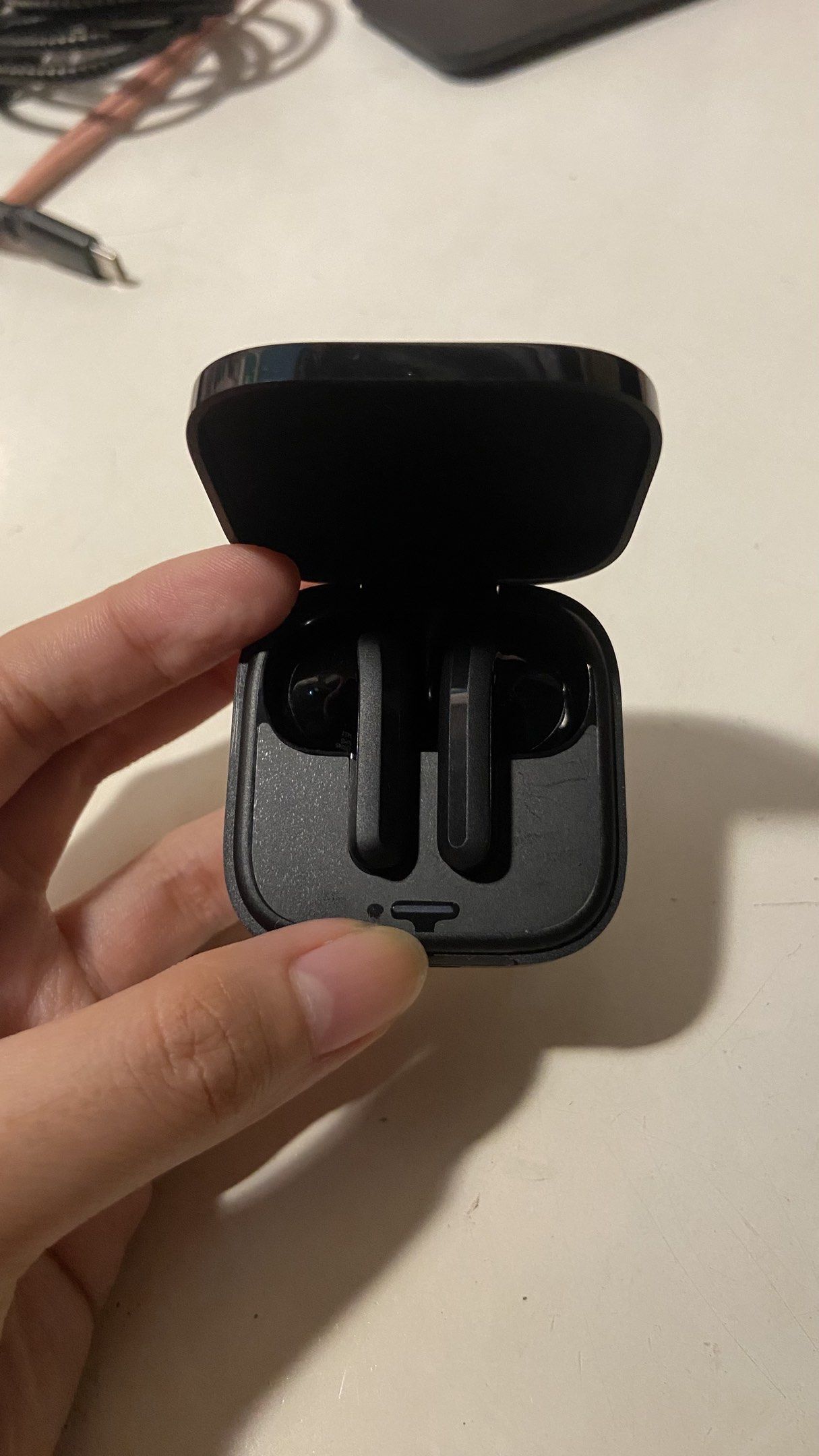Xiaomi Redmi Wireless Earbuds 6 Active (Category: Earphones) located in Manila. Submitted by cl3m3nt1n3_555 (Listing ID 1420871878, Image 2). Description: - Black Redmi earbuds w charging case and charging cord - Square charging case with Redmi logo - White light indicator on the case - Product information on the case bottom - used once - rfs: i dont use it. napanalunan ko lang sa xmas party - loc: qc.