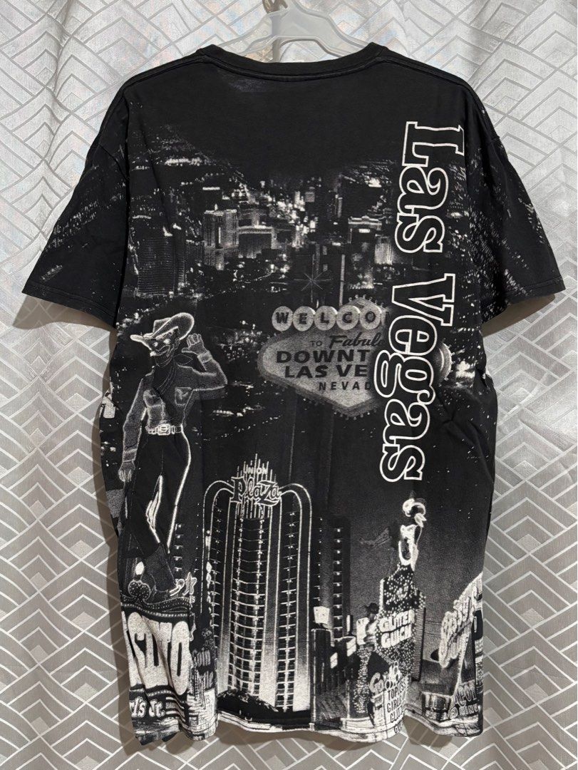 Y2K Las Vegas AOP Tshirt (Category: Tshirts & Polo Shirts ) located in Davao. Submitted by simsapparel (Listing ID 1420886330, Image 2). Description: Y2K Las Vegas AOP Tshirt 🏷️: Y2K Delta Pro Weight Size: L Length: 28” Width: 20” Issue: None Price: 499 + sf.