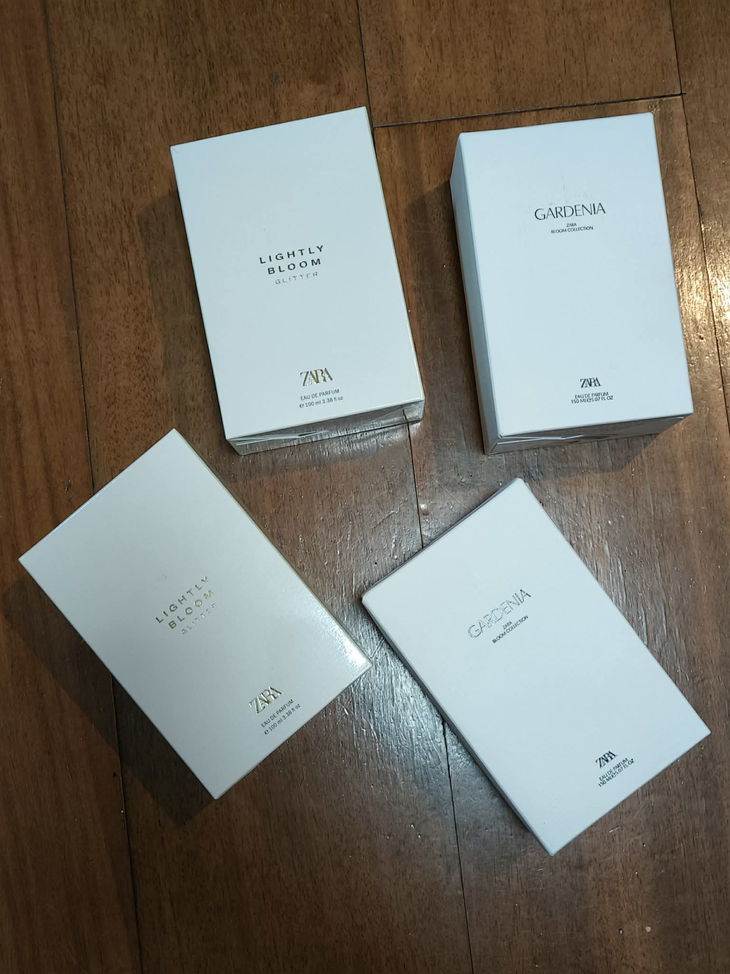 Zara Lightly Bloom Perfume (Category: Fragrance & Deodorants) located in Quezon City. Submitted by valerieayra (Listing ID 1420802265, Image 1). Description: - Zara Perfumes from Japan - Available scents: - Lightly Bloom (Glitter) - 100ml, EDP - 1,599 *1 stock left - Gardenia - 150ml, EDP - 1,399 *SOLD OUT - Perfect for gifting or personal use. - Message me for more details!.