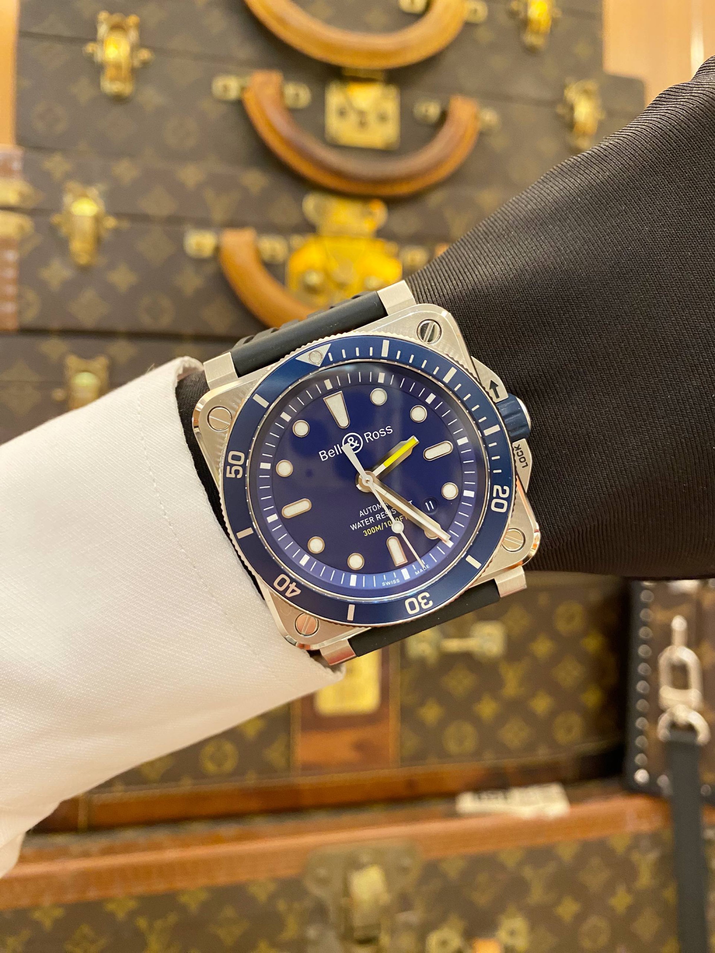 Bell Ref 2023 BELL & ROSS BR 03-92 STEEL BLUE REF BR0392 BLUE DIAL 42MM ...