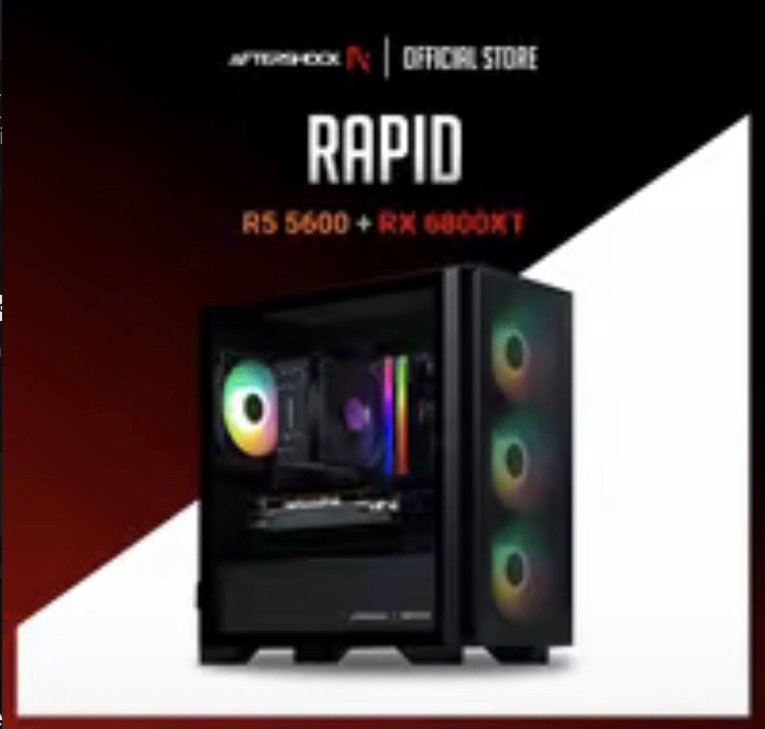 Aftershock Rapid Gaming PC - R5 5600 + RX 6800XT