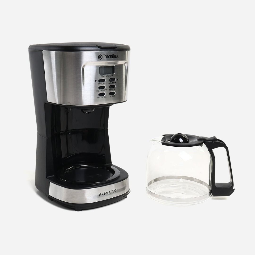 Aroma-Tech Coffee Maker (Category: Coffee Machines & Makers) located in Manila. Submitted by yourimarflexdealer (Listing ID 1421066769, Image 2). Description: "- Electric Coffee Maker / Coffee Machine - Automatic Drip Coffee Maker - LED Time Display - Aroma-tech Aroma Control - Up to 2x Coffee Strength - Thermo-glass Carafe - 12 Cups Capacity - Keep-warm Heater Plate - Washable / Reusable Coffee Filter Basket - Cord Storage - 900W" ICM-512AS.