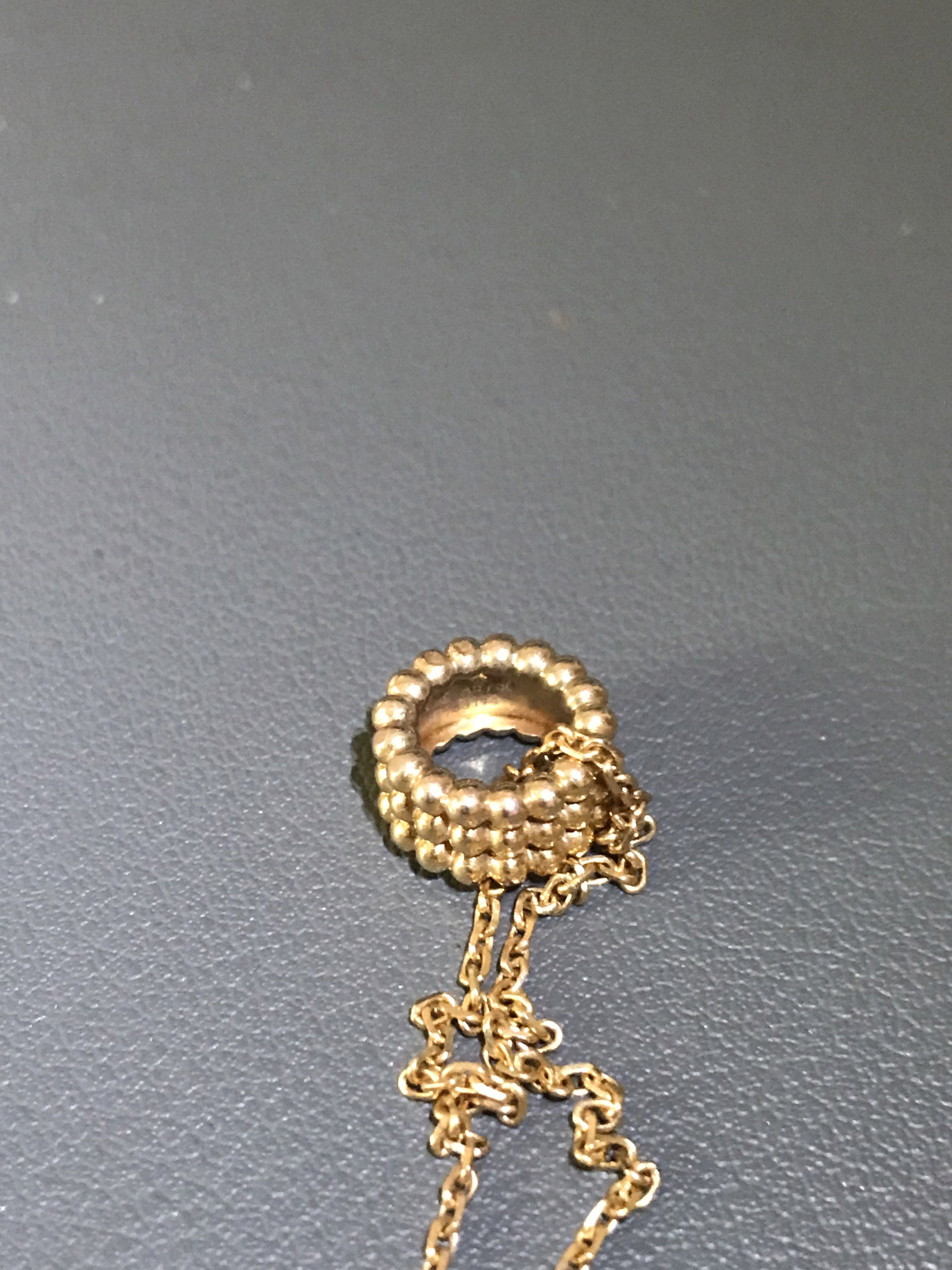 Auth Van cleef perlee necklace (Category: Necklaces) located in Muntinlupa City. Submitted by shoebizzness (Listing ID 1421025987, Image 3). Description: Guaranteed Auth money back guarantee Van cleef 3 row perlee necklace Necklace only Provided box 5.8 grams not selling per gram Complete assay on chain and the charm This is normally sold separately in vca stores Meet up mkt or alabang .