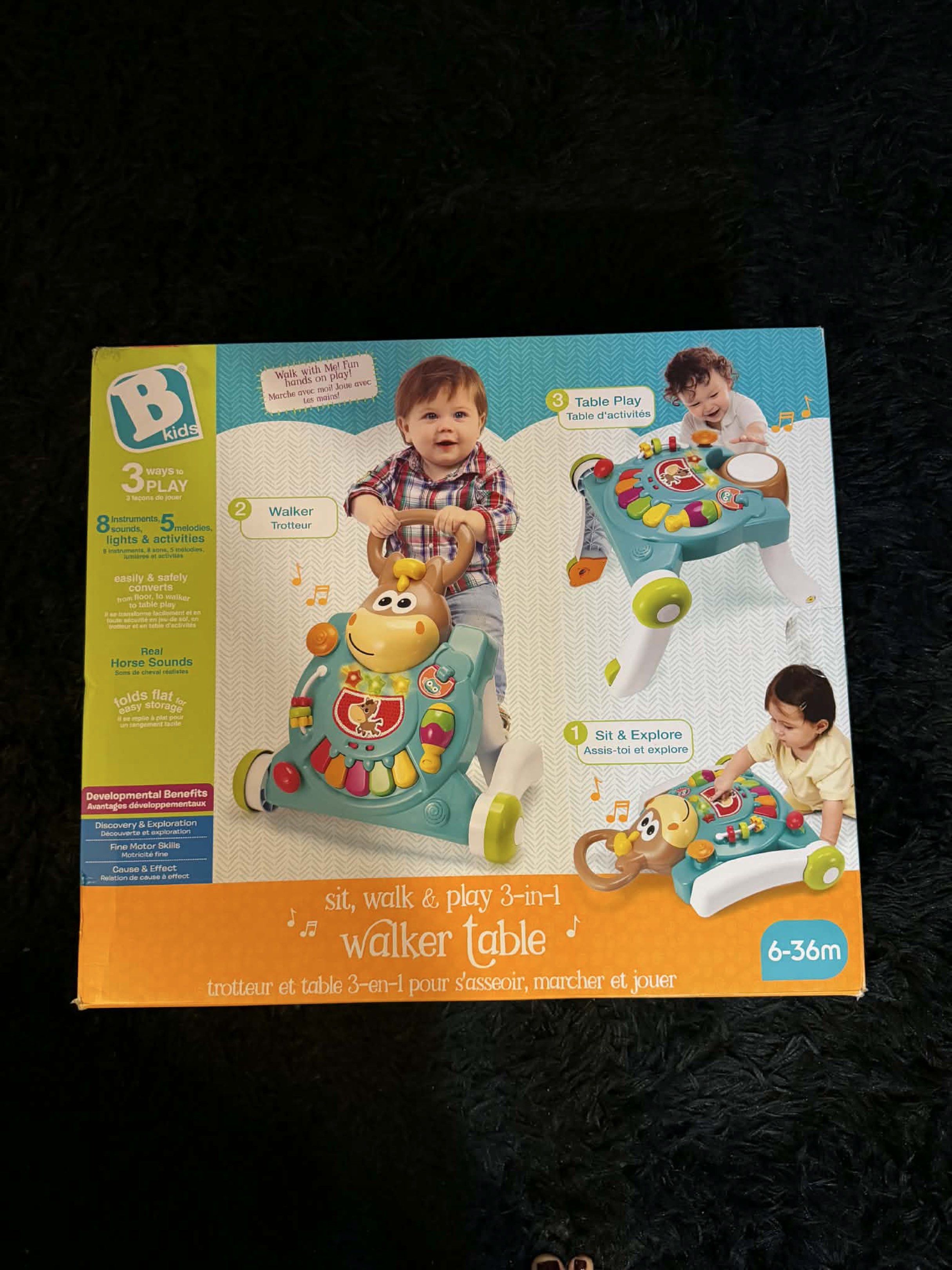 B Kids 3-in-1 Walker Table (Category: Kids Tables & Chairs) located in San Juan City. Submitted by babapccd (Listing ID 1421038322, Image 1). Description: .