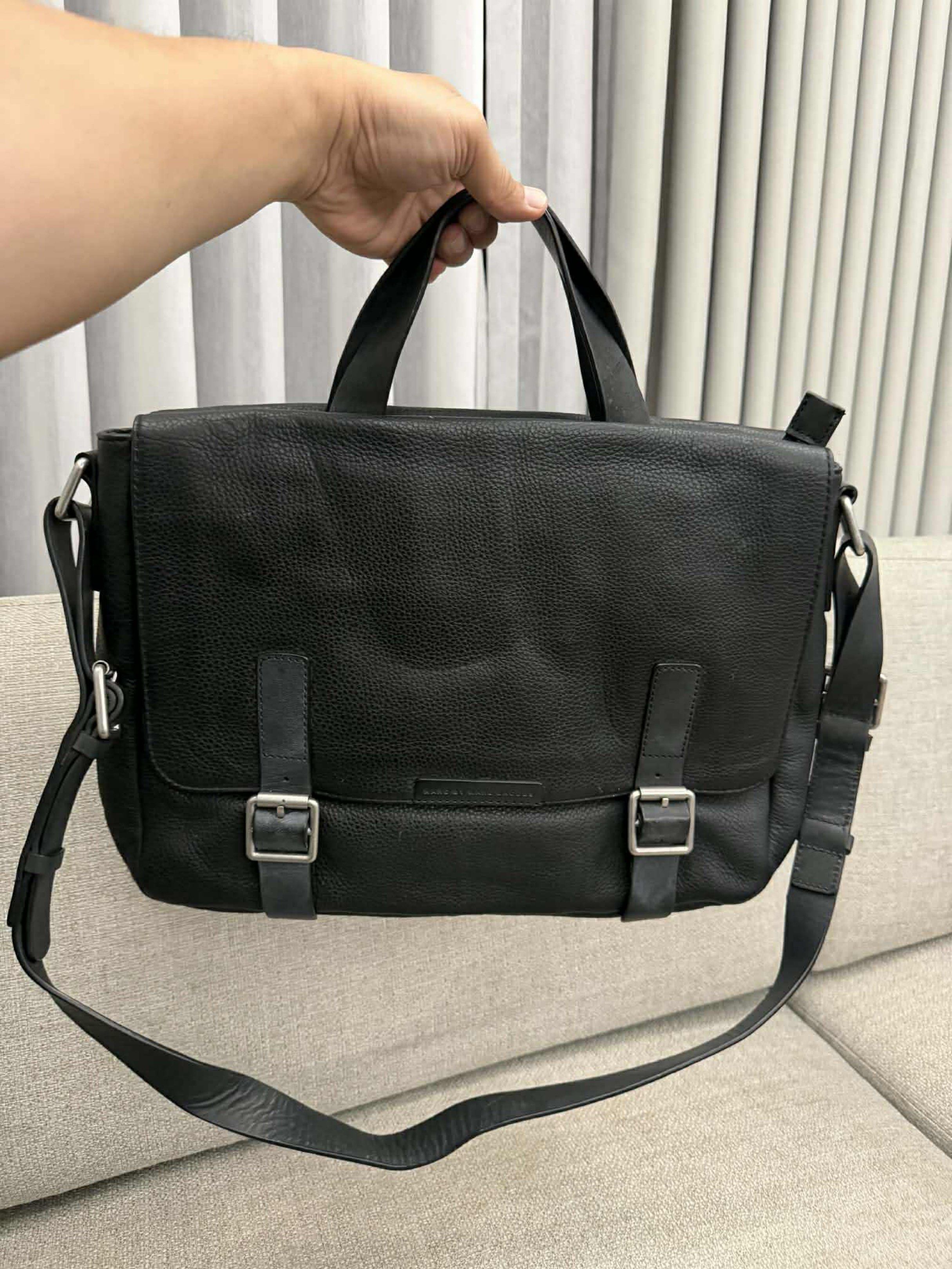 Black leather Marc by Marc Jacobs messenger bag. (Category: Luxury Bags & Wallets) located in Taguig. Submitted by johnhb (Listing ID 1421113423, Image 3). Description: Brand: Marc by Marc Jacobs Color: Black: Material: Full Grain Cowhide Leather, polyester lining Condition: Pre-owned, Very Good Is this available inquries will be ignored and blocked MOP: GCash MOD: Lalamove from BGC or Las Piñas .