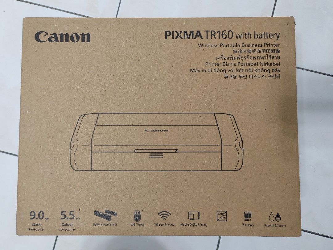 Canon PIXMA TR160 Wireless Portable Printer, Computers & Tech, Printers ...