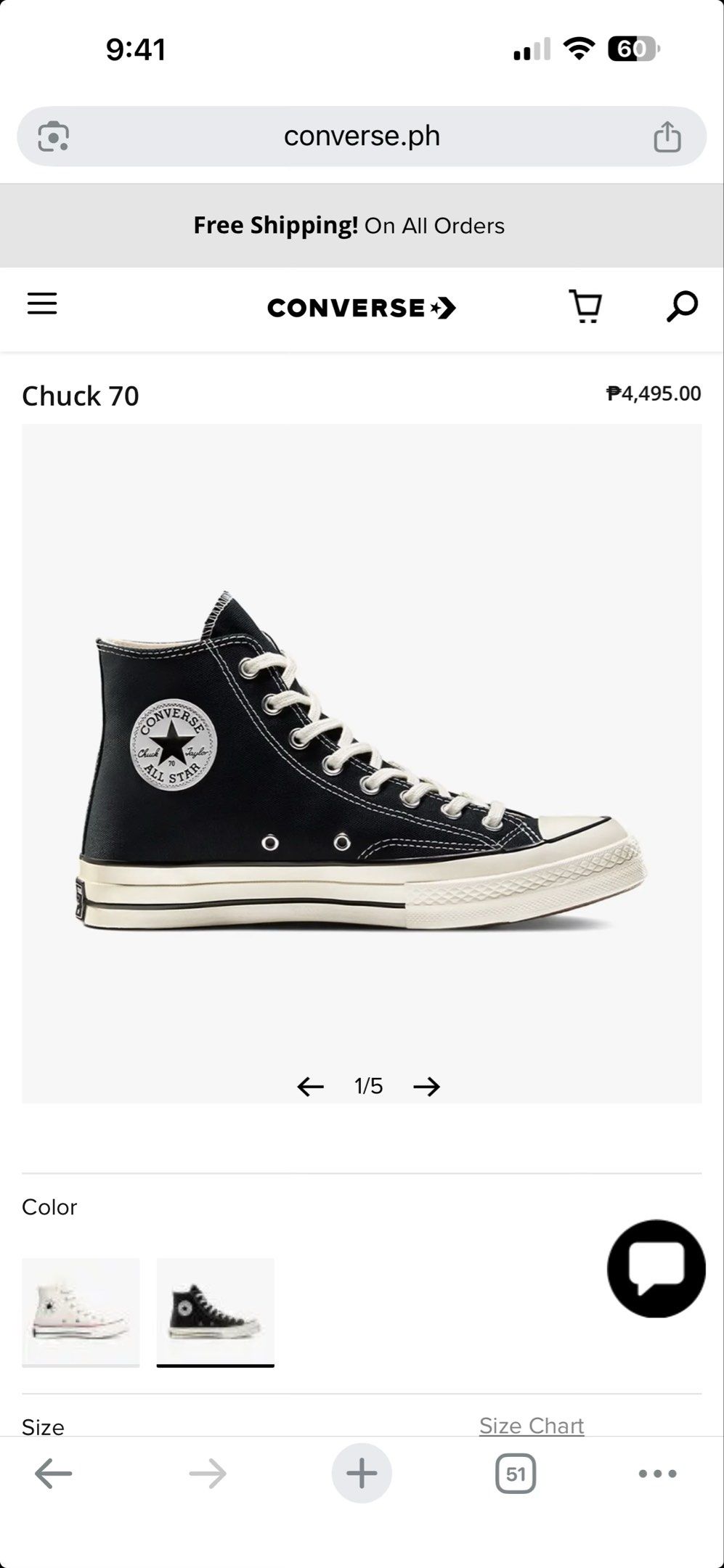 Converse Chuck 70 High Top Black (Category: Sneakers) located in Taguig. Submitted by thriftieth (Listing ID 1421105209, Image 1). Description: 💫 26.5 cm and 25.5 cm 💫 4.1k each 💫 7.5k for both pairs (bundle price) 💫 never been used 💫 no issues, no stains, no damage RFS: wrong size.