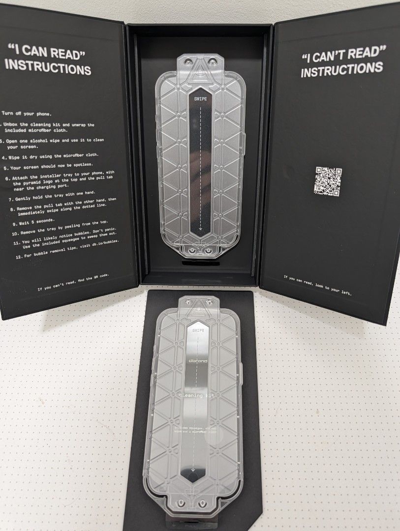 Dbrand Prism 2.0 Screen Protector for iPhone 17 Pro (Category: Other Mobile & Gadget Accessories) located in Cavite. Submitted by averysortijas (Listing ID 1420971452, Image 2). Description: Brand new Comes with 2 screen protector kits Can be bundled with Dbrand Grip case.