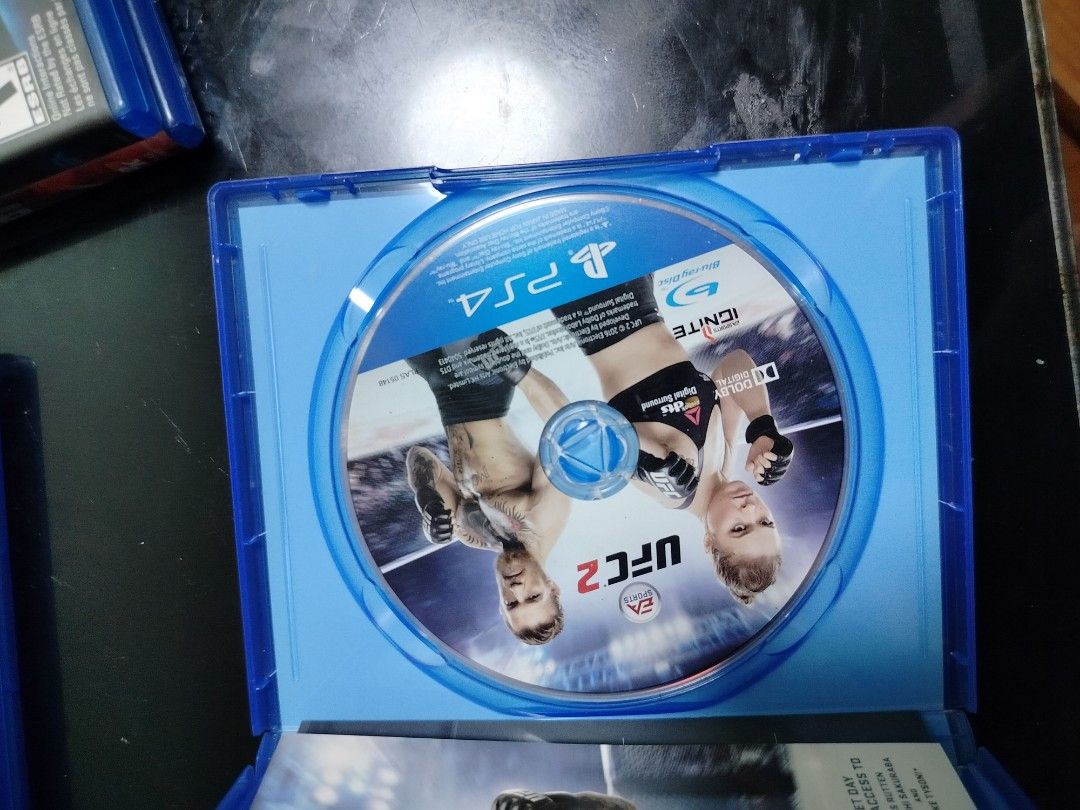 EA Sports UFC 2 - PS4 (Category: PlayStation) located in Manila. Submitted by mikel623 (Listing ID 1421116639, Image 2). Description: - UFC 2 for PlayStation 4 - Featuring Ronda Rousey and Conor McGregor - Includes game disc - Blu-ray format - Rated for ages 16 and up.