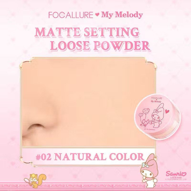 [FOCALLURE x Sanrio] My melody - Setting powder (Category: Makeup) located in Taguig. Submitted by love_erlincb (Listing ID 1421004113, Image 3). Description: Available stock: •#02 natural - 3 All posted items are brand new and sealed. — MOP: Gcash/ BPI/ Maya MOD: • Same day delivery via Lalamove, Grab, etc. • J&T express 📍 Taguig city.