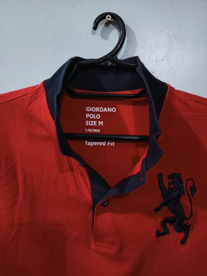 Giordano Polo Shirt - Size M (Category: Tshirts & Polo Shirts ) located in Rosales. Submitted by brandeduseditems (Listing ID 1421041716, Image 2). Description: Giordano Polo Shirt Tapered fit Red/Navy Blue Medium Genuine 100% In good condition..