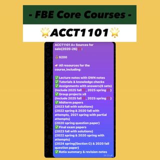 🌟FBE Core Courses🌟(2026-27) 收藏品 1
