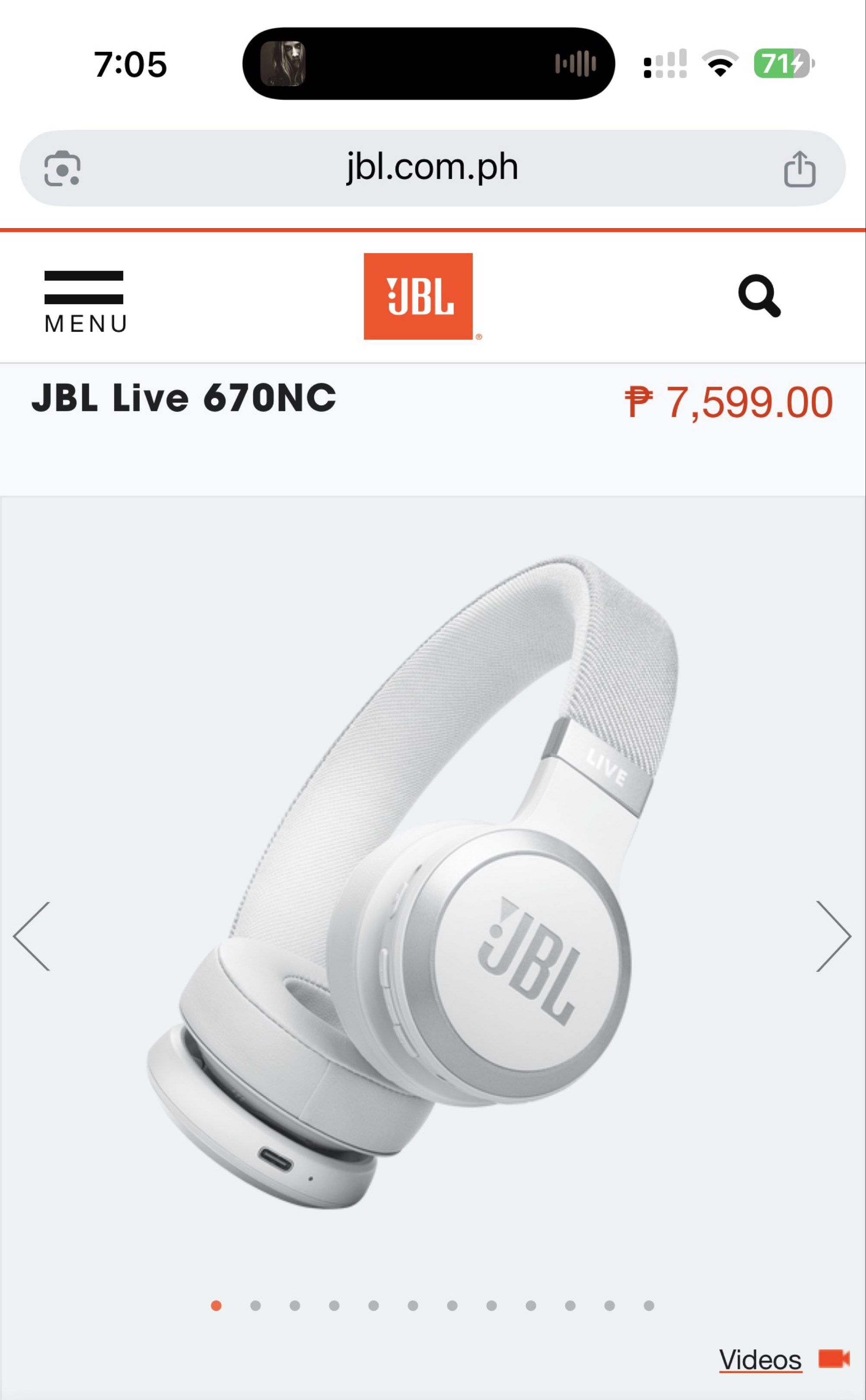 JBL 670NC Original (Category: Portable Audio Accessories) located in Paranaque City. Submitted by hannah.agupit (Listing ID 1421091070, Image 2). Description: Unit, case, headset cable and charging cable All working as usual 💯 original connected to JBL app Ready to use.