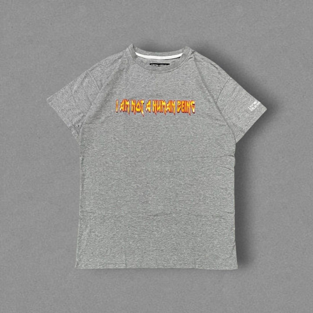 [MEDIUM] I Am Not A Human Being Spell Out Tee (Category: Tshirts & Polo Shirts ) located in Iligan City. Submitted by preems (Listing ID 1393042917, Image 1). Description: Size: Medium Actual Dimes: L-28 W-20 Overall Condition: 10/10 Iligan City, Lanao del Norte Location Shipping via J&T Express [50] plus shipping fee OBO (or best offer).