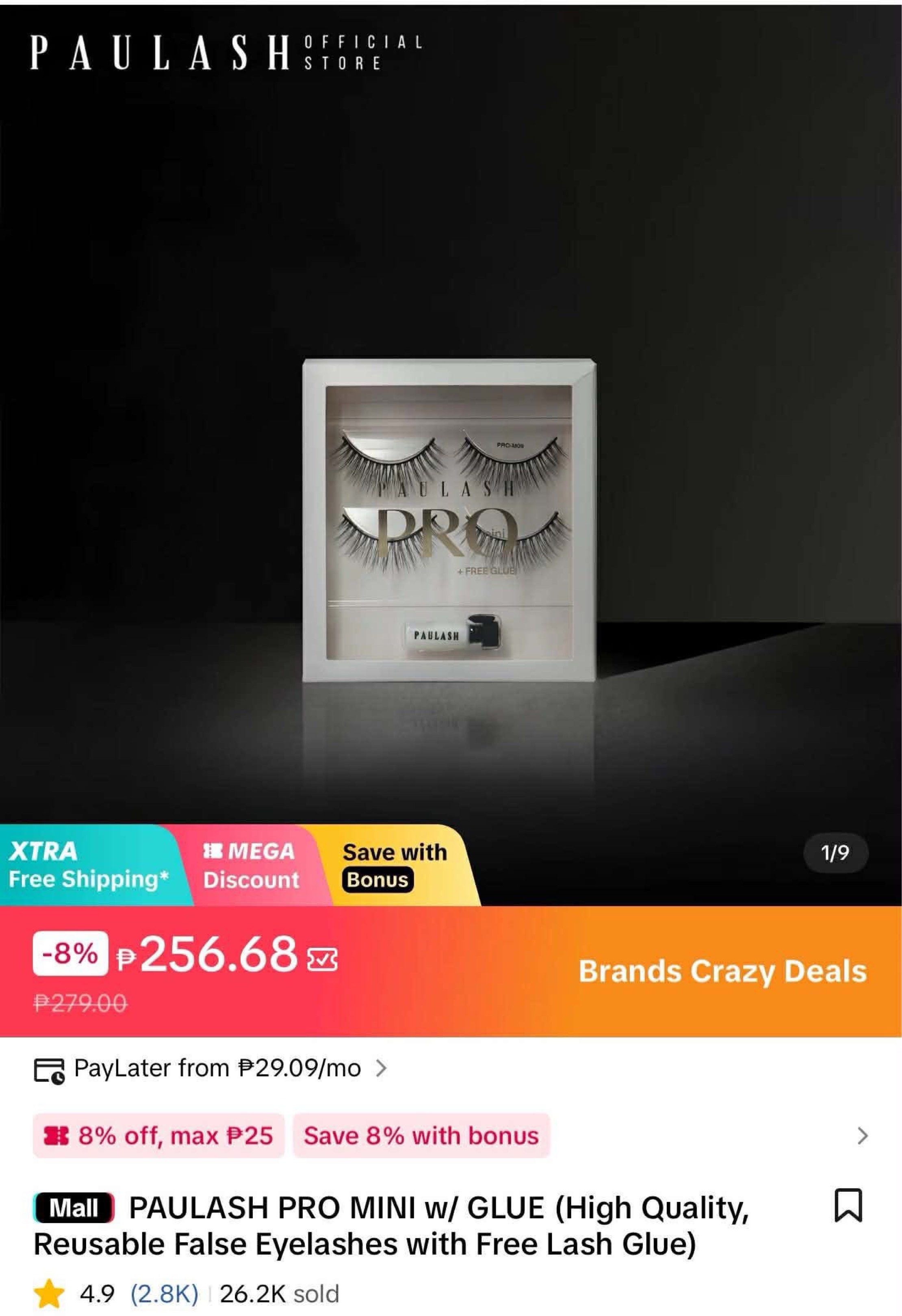 Paulash Catseye eyelashes set (Category: Makeup) located in Manila. Submitted by bread8 (Listing ID 1420983394, Image 2). Description: Set only Pasig loc.