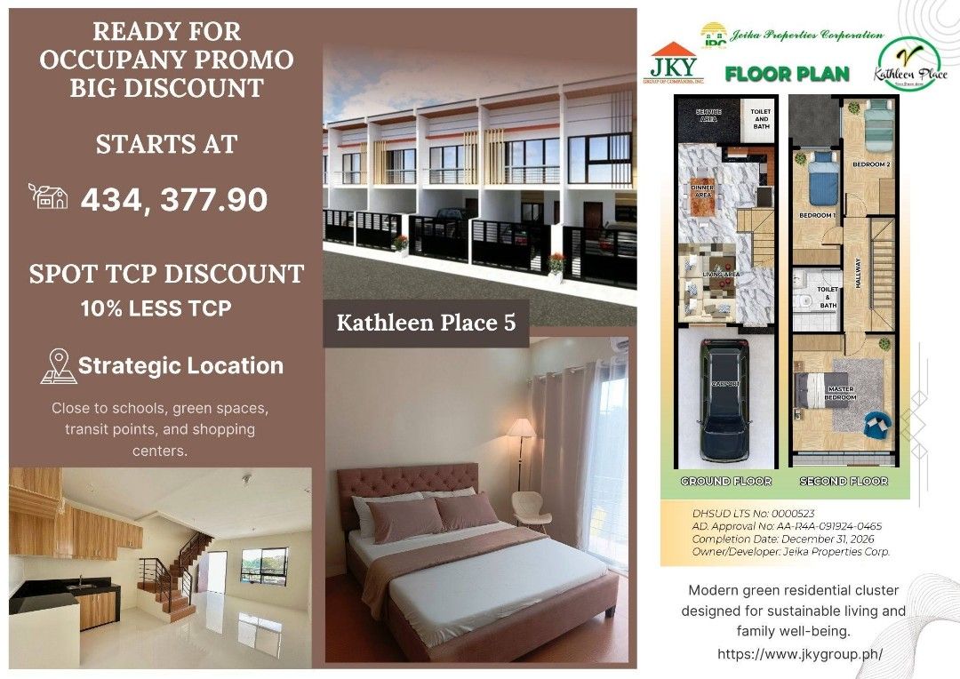 RFO finished turn over house -Kathleen (Category: House & Lot) located in Bacoor. Submitted by mamyrn (Listing ID 1419395481, Image 3). Description: Kathleen Place 5 Molino Bacoor Cavite BORDER of LAS PIÑAS and MOLINO #CaviteHousesForSale Bank and In-House Financing #KathleenPlace5 Price Posted: 7M (END UNITS AVAILABLE) "MorningSun" 🏡24 Months Downpayment🔥 #KathleenPlace5MolinoBacoorCavite #BoundaryArea Status:Pre-selling ✅ Accessible to Daang 