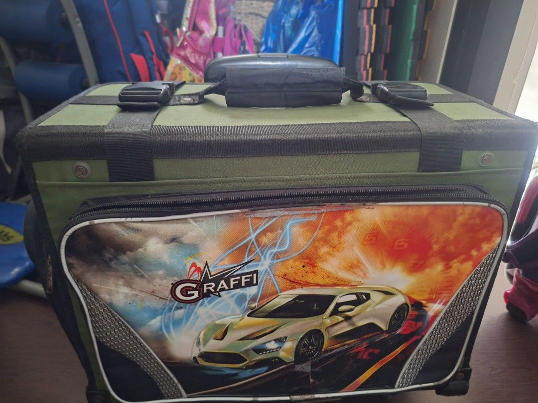 Rolling Backpack with Car Design (Category: Backpacks) located in Taguig. Submitted by mamizes (Listing ID 1421014418, Image 2). Description: barbie -300 spiderman 800 green car -1500.