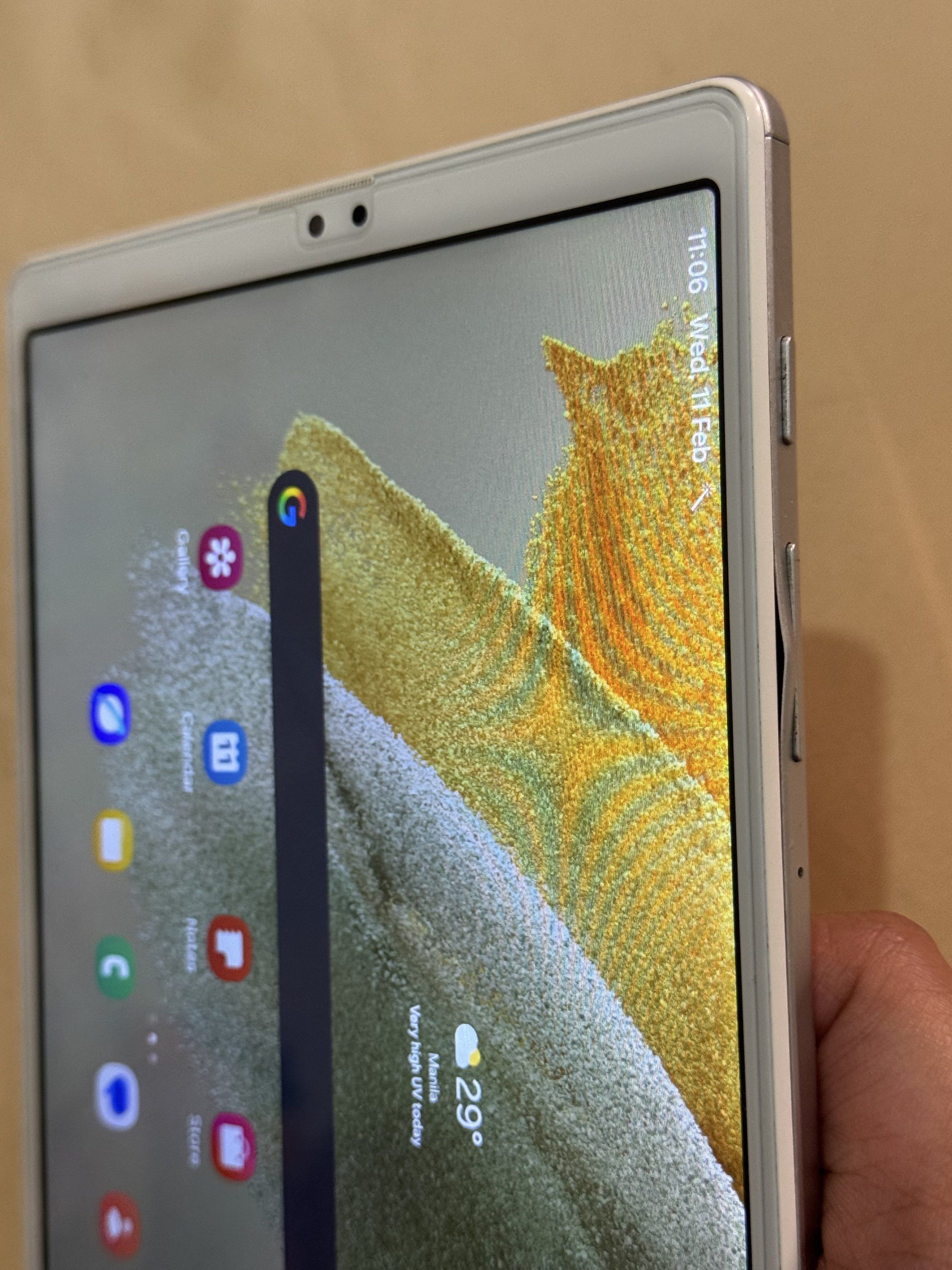 Samsung Tab A7 lite (Category: Android) located in Cavite. Submitted by mchrstl (Listing ID 1420960209, Image 3). Description: Samsung Tab A7 Lite with sim slot - tablet ng kids before, hindi na nagagamit naka tambak nalang - with minor dent sa may start button as shown sa pic and sa charging port see pics.. hindi naman nakaka affect sa performance - includes cover/case (pink) - pickup or meet up - sm dasma,rob pala pala, walter manggahan.